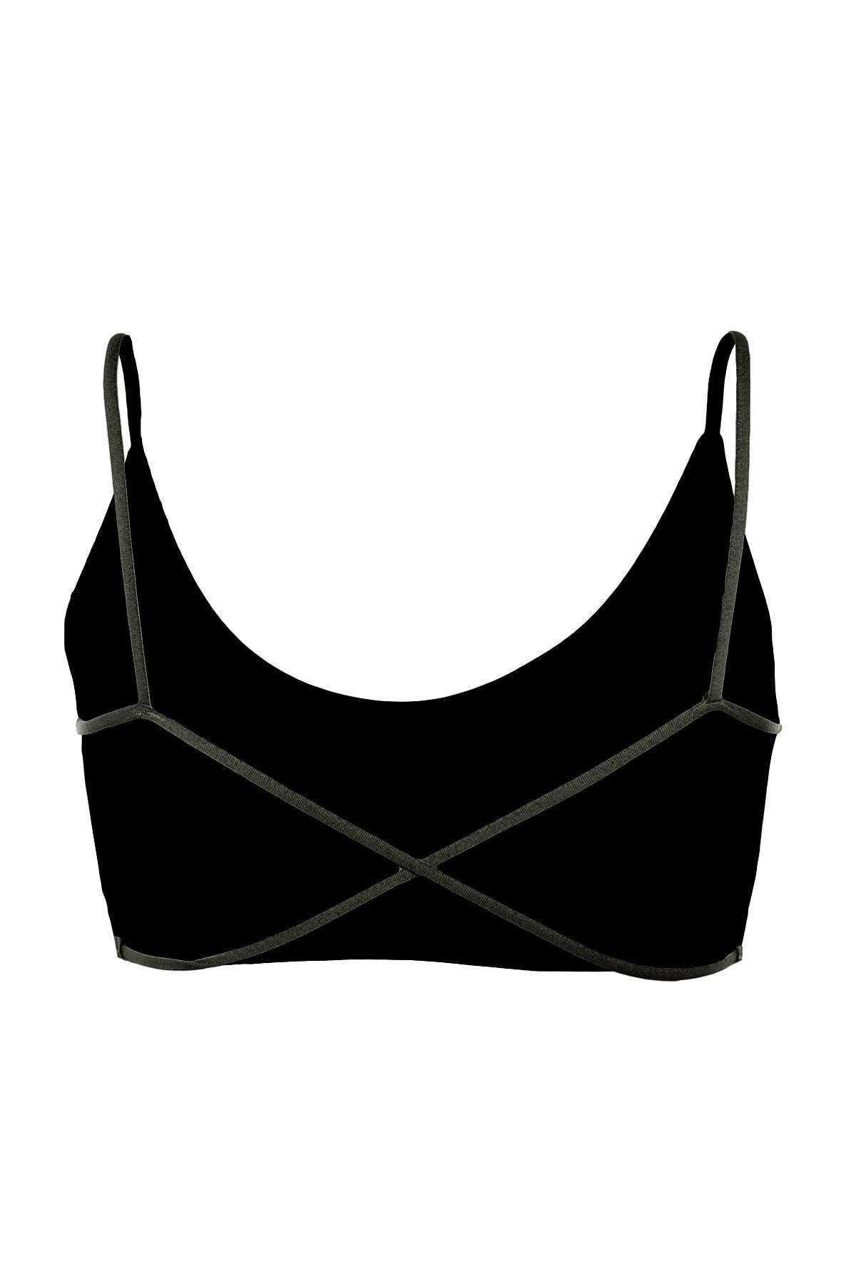 Gray Plain Bralette, , large image number 8