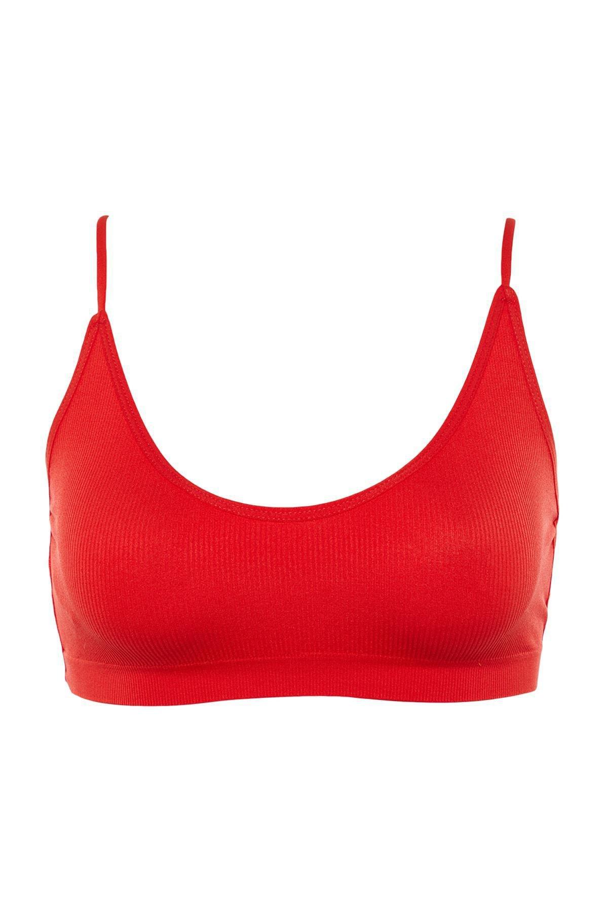 Red Plain Bralette, , large image number 5