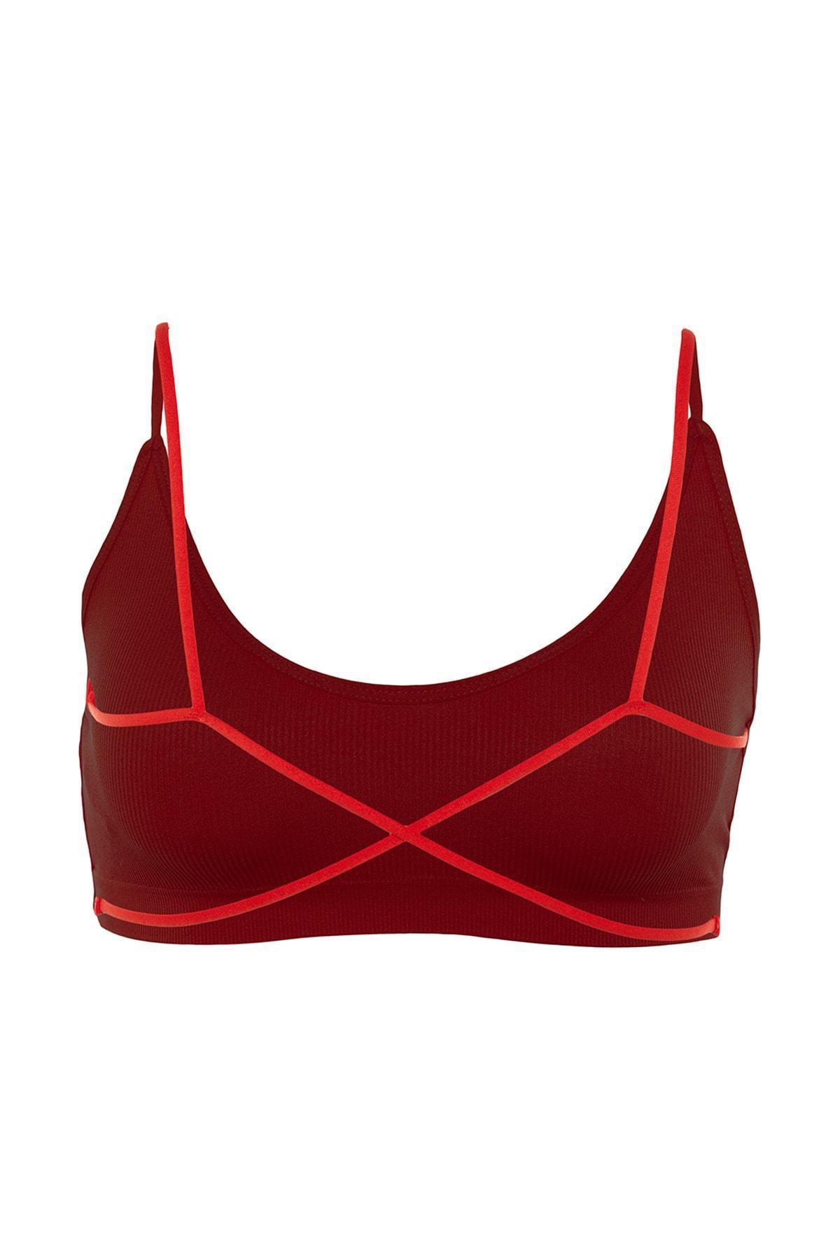Red Plain Bralette, , large image number 7