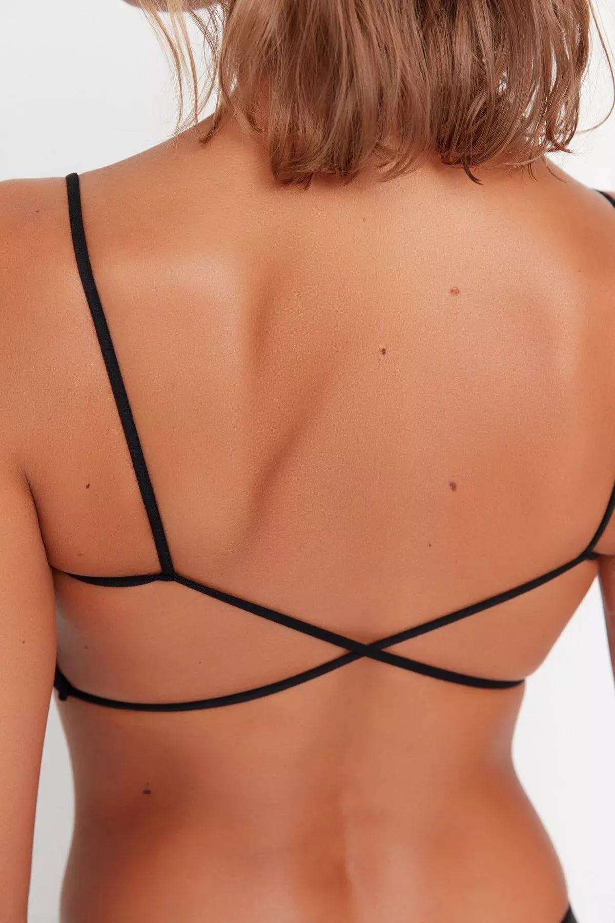 Black Plain Bra, , large image number 7