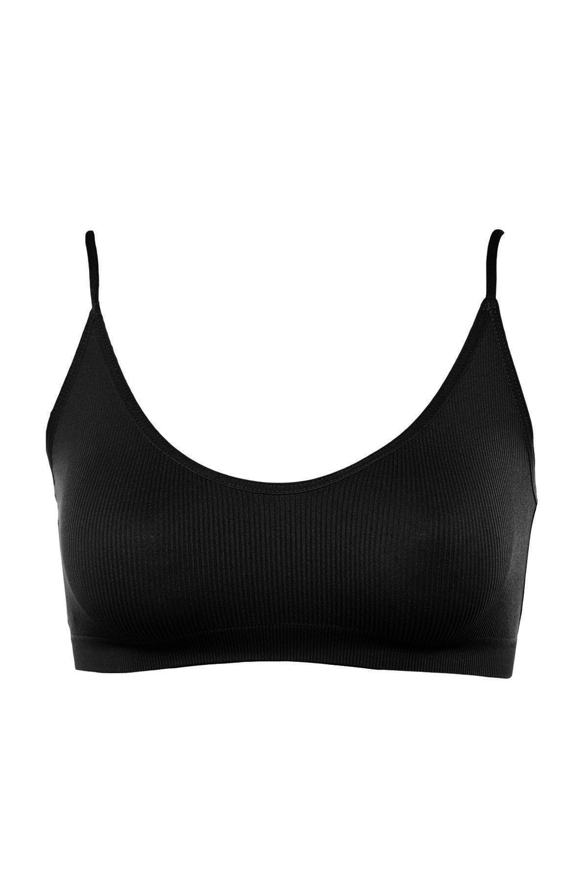 Black Plain Bra, , large image number 9