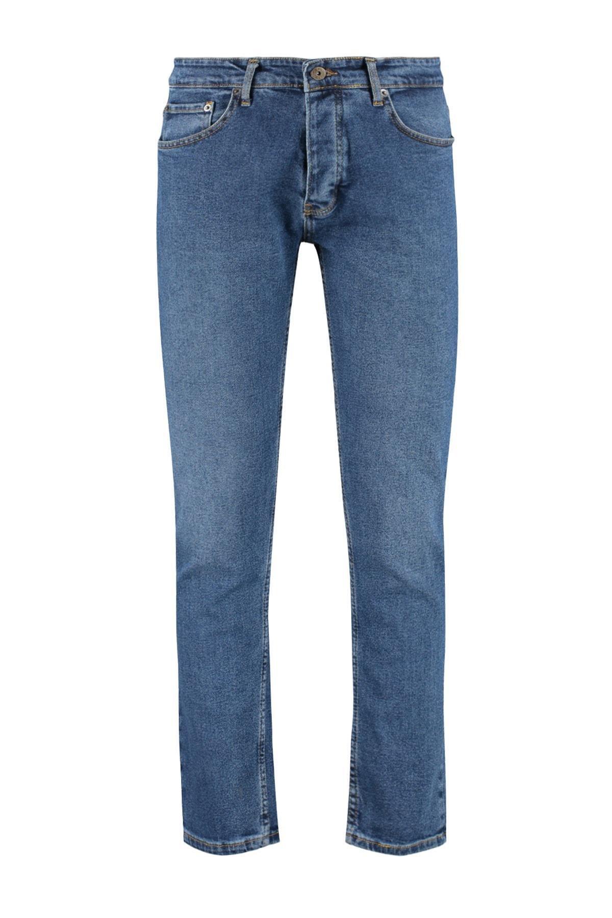 Navy Slim Denim Jeans, Dark blue, large image number 6
