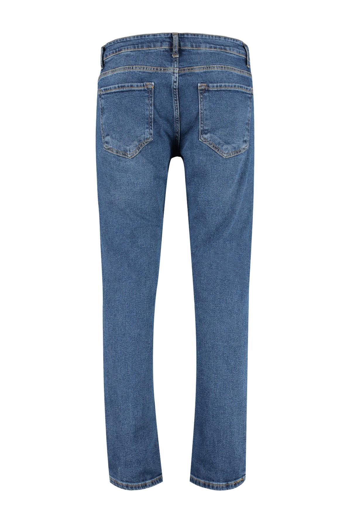 Navy Slim Denim Jeans, Dark blue, large image number 8