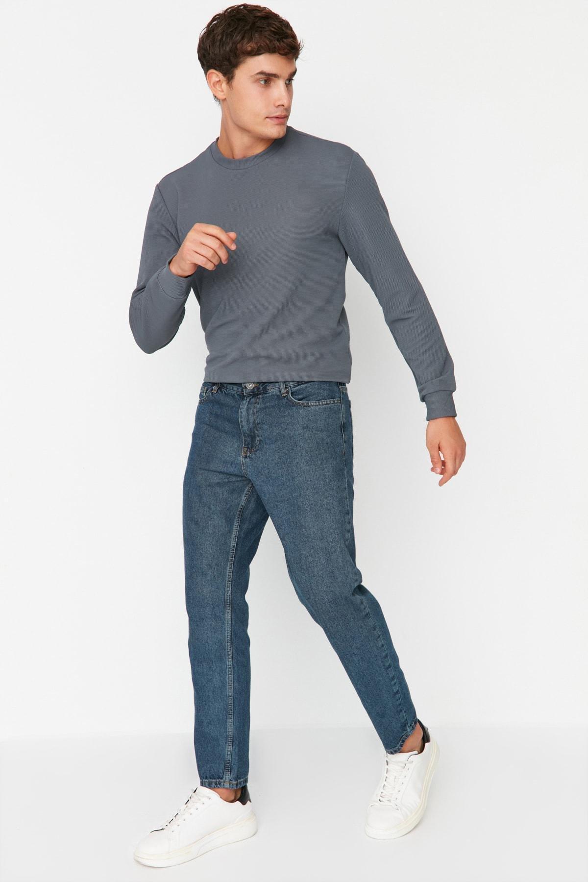 Blue Slim Denim Jeans, Blue, large image number 2