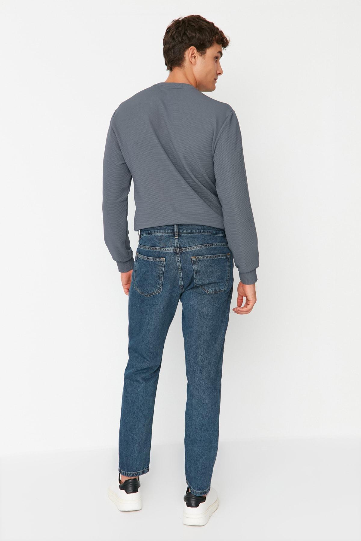 Blue Slim Denim Jeans, Blue, large image number 5