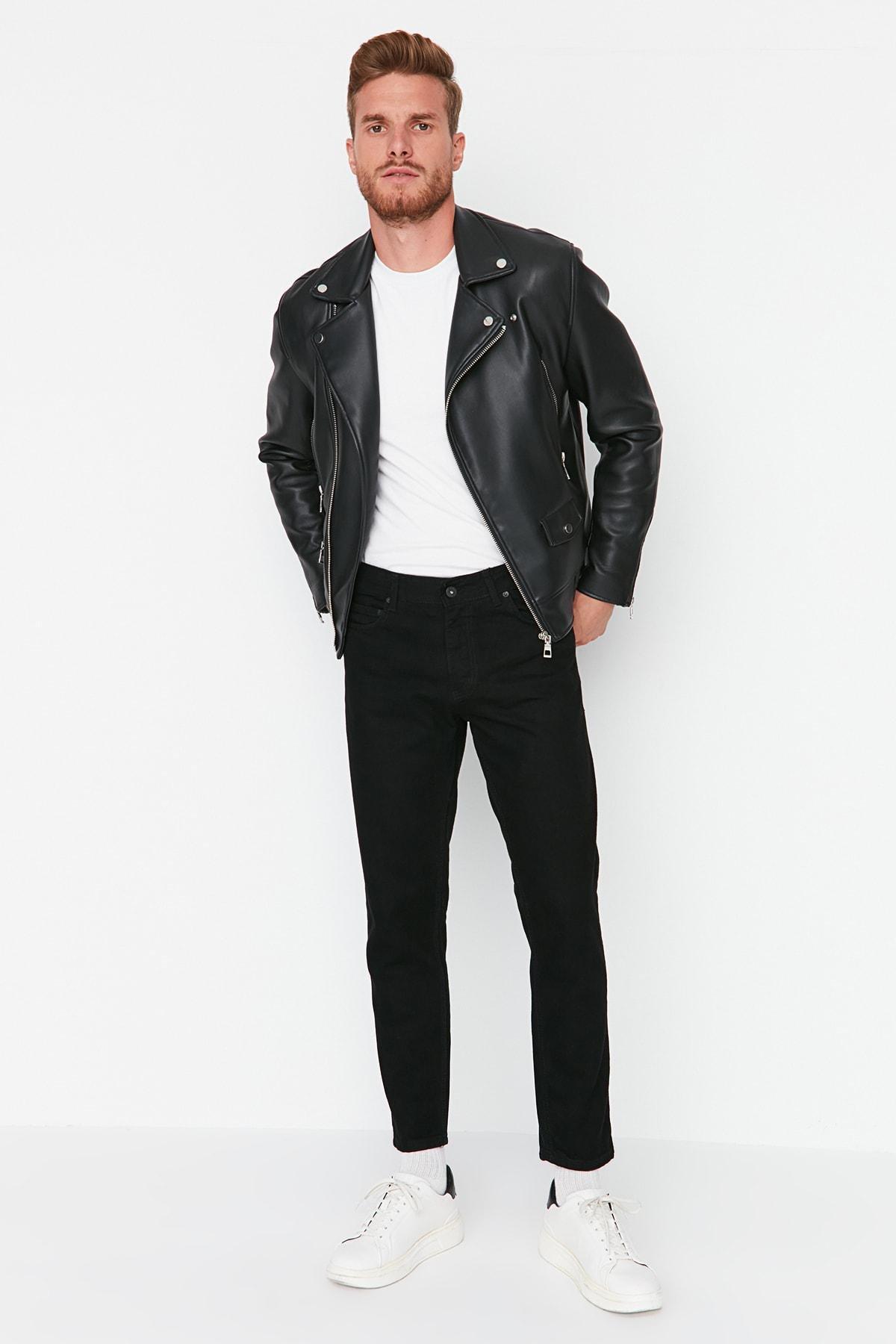 Black Slim Denim Jeans, , large image number 1