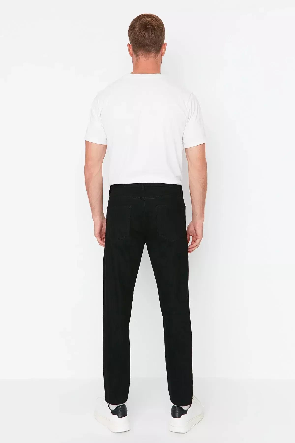 Black Slim Denim Jeans, Black, large image number 2