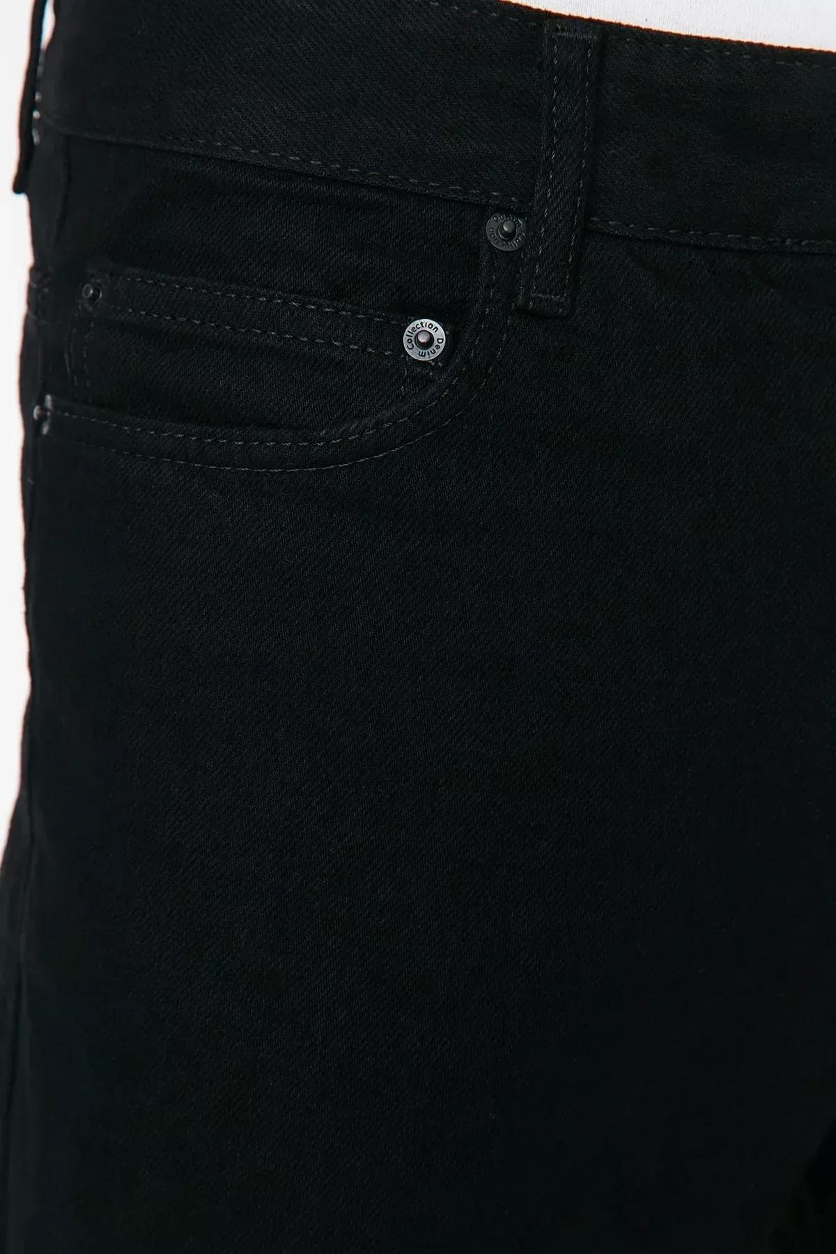 Black Slim Denim Jeans, Black, large image number 3