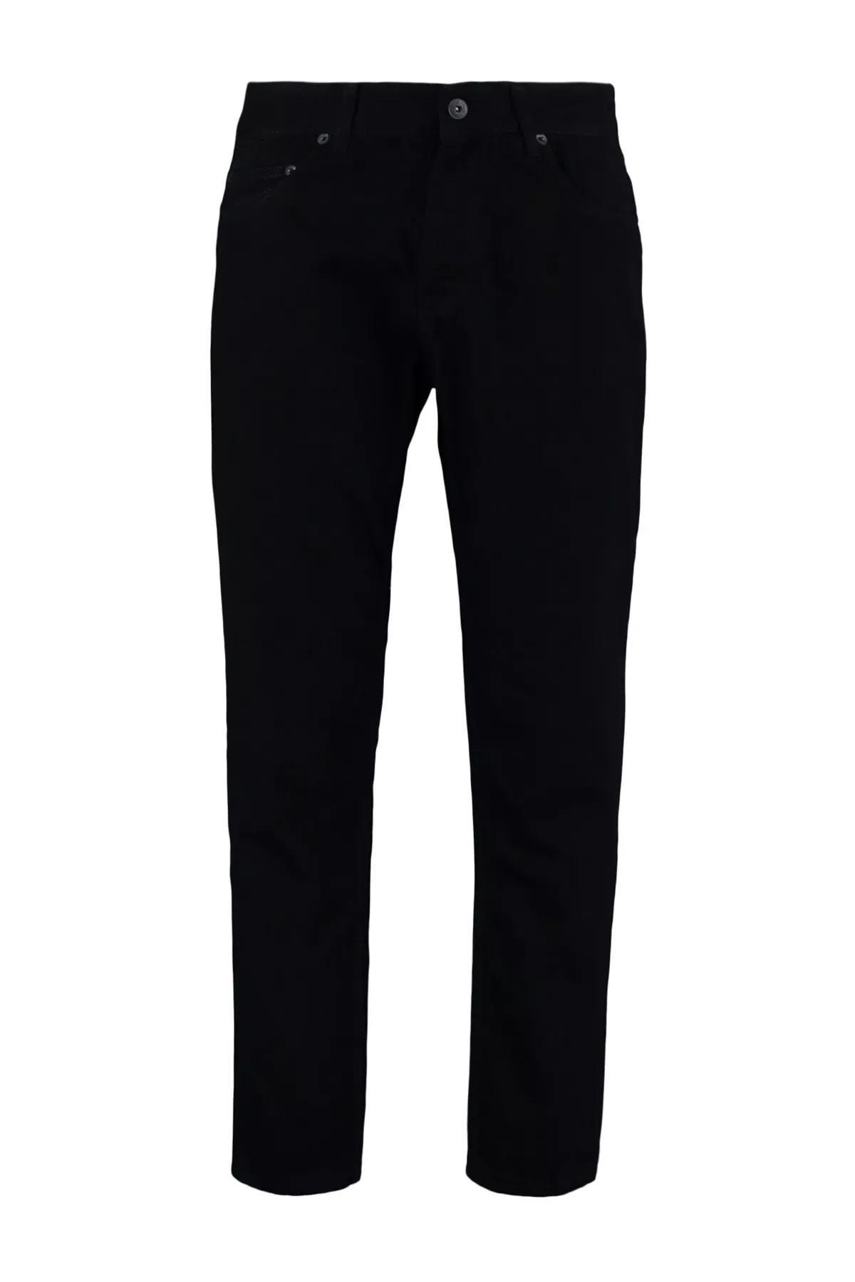 Black Slim Denim Jeans, Black, large image number 7