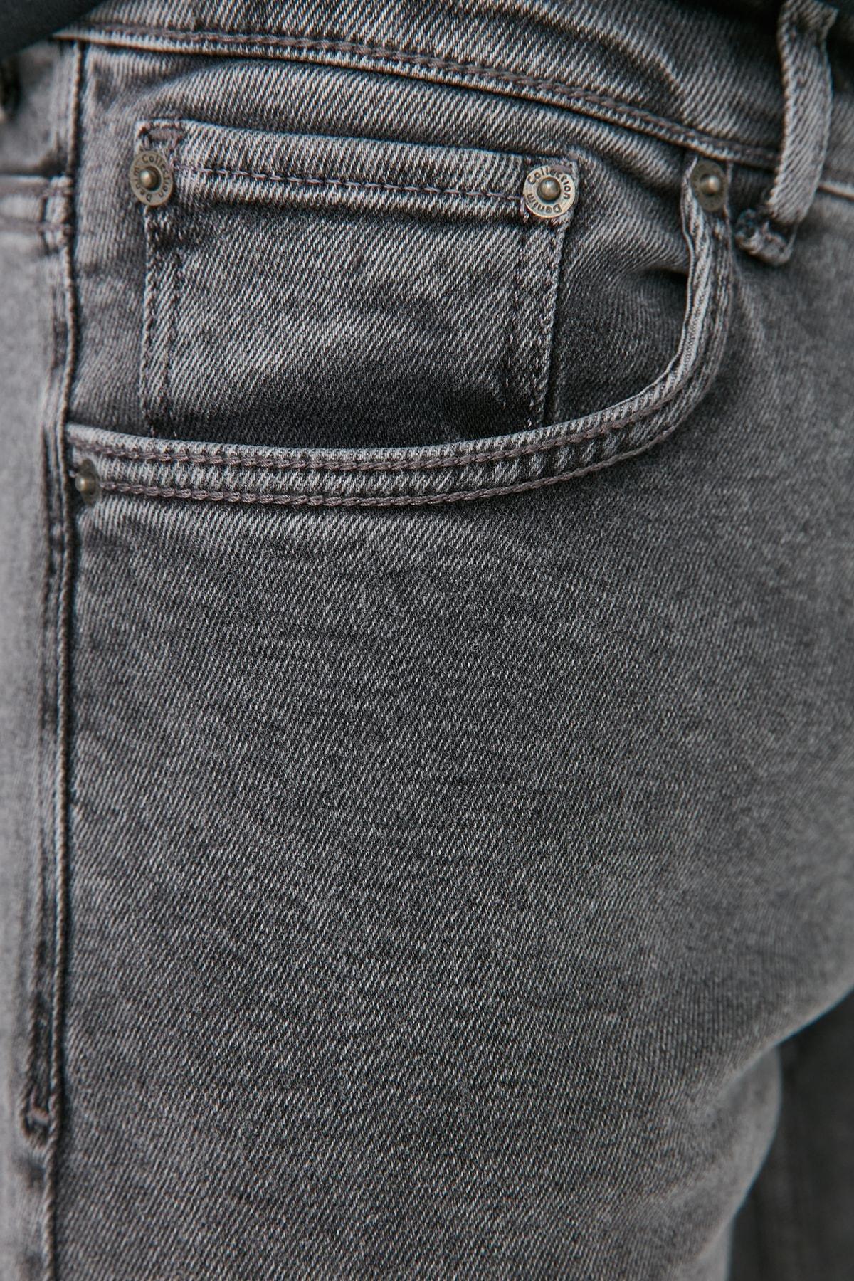 Gray Slim Denim Jeans, , large image number 4