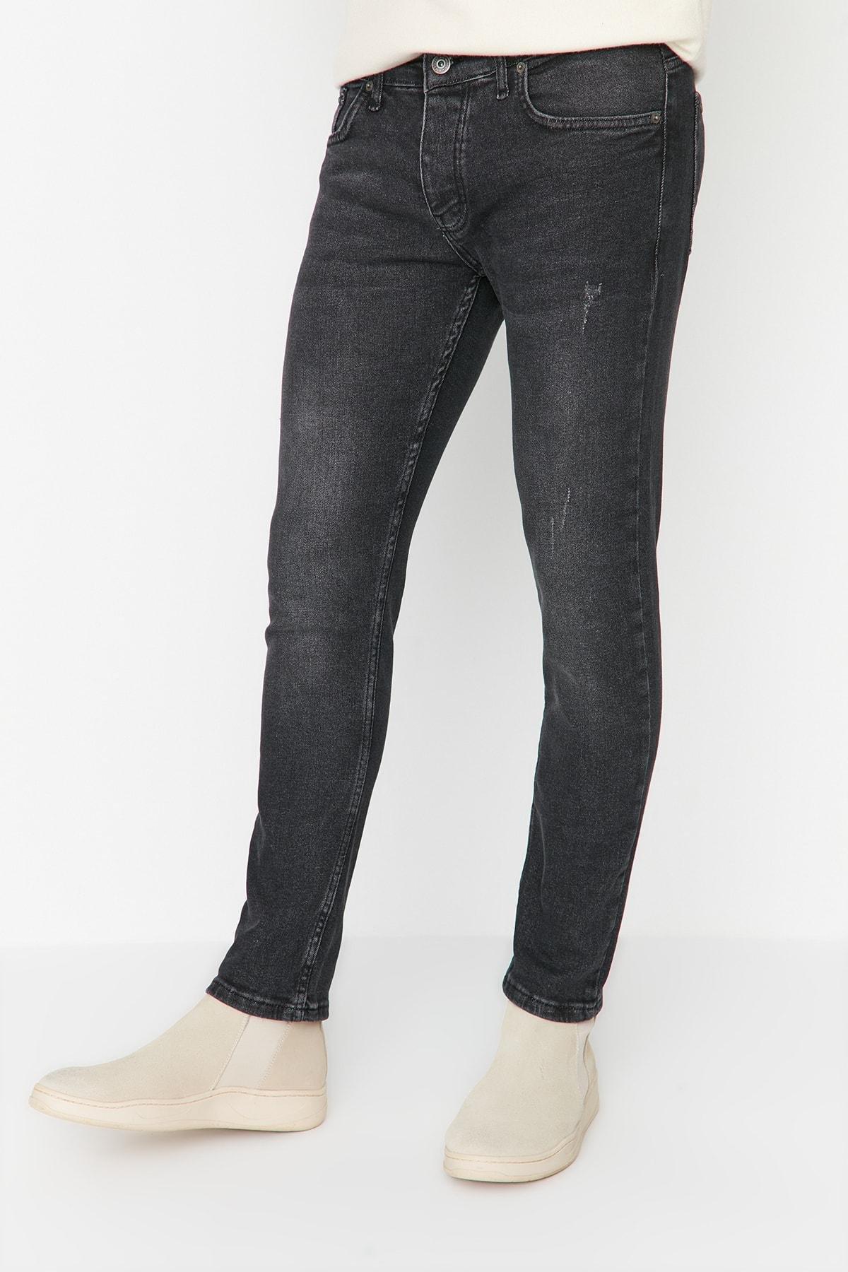 Grey Slim Denim Jeans, , large image number 0