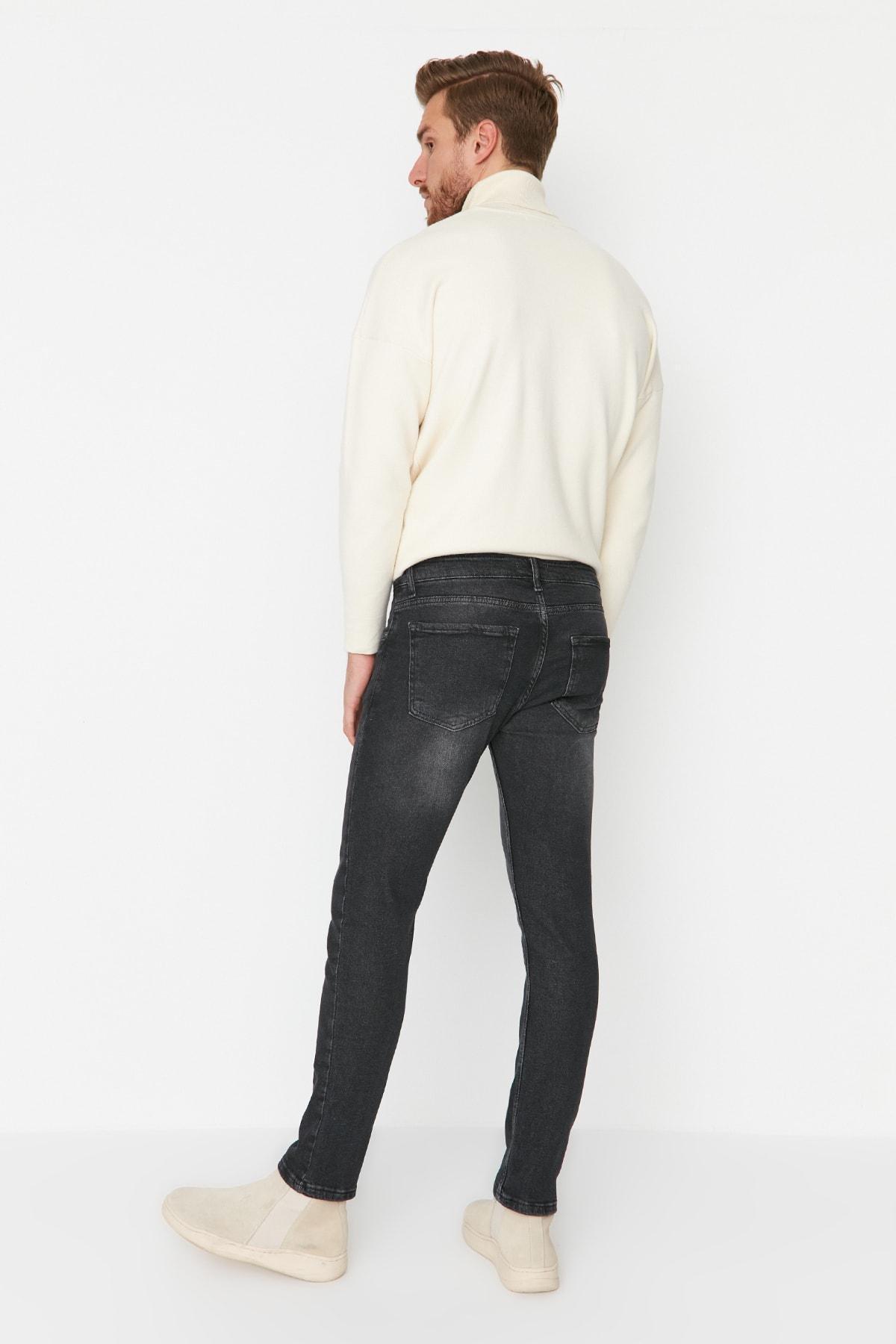 Grey Slim Denim Jeans, , large image number 5