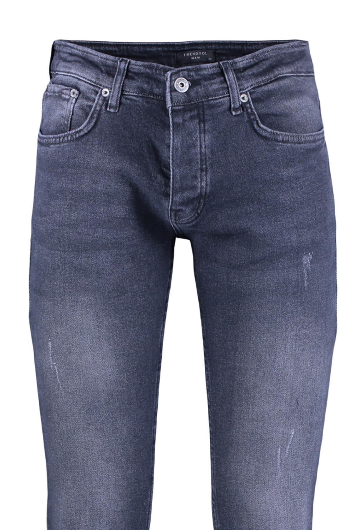 Grey Slim Denim Jeans, , large image number 7