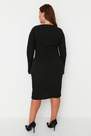 Trendyol - Black Shift Slim Midi Plus Size Dress