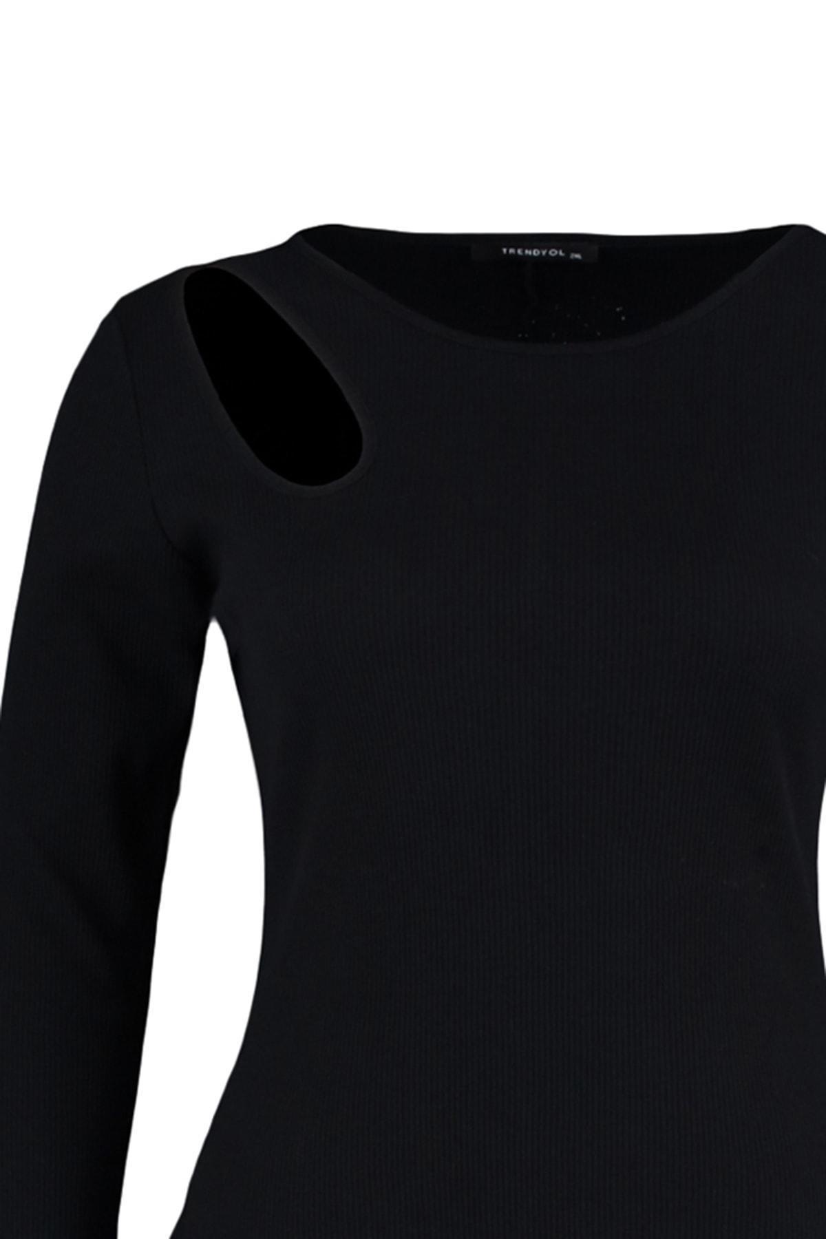 Black Shift Slim Midi Plus Size Dress, , large image number 7