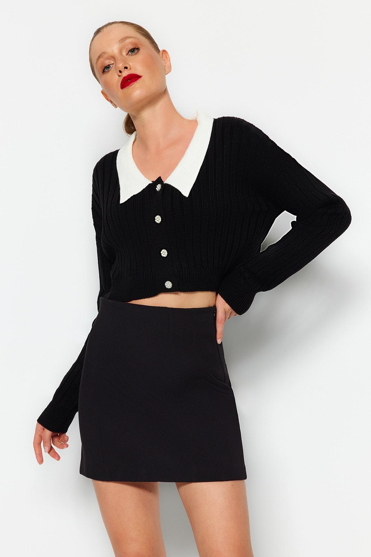 Black Regular Cardigan, , large image number 0