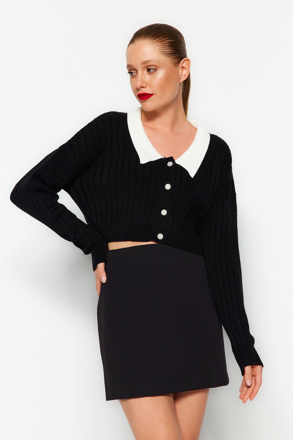 Black Regular Cardigan, , large image number 2