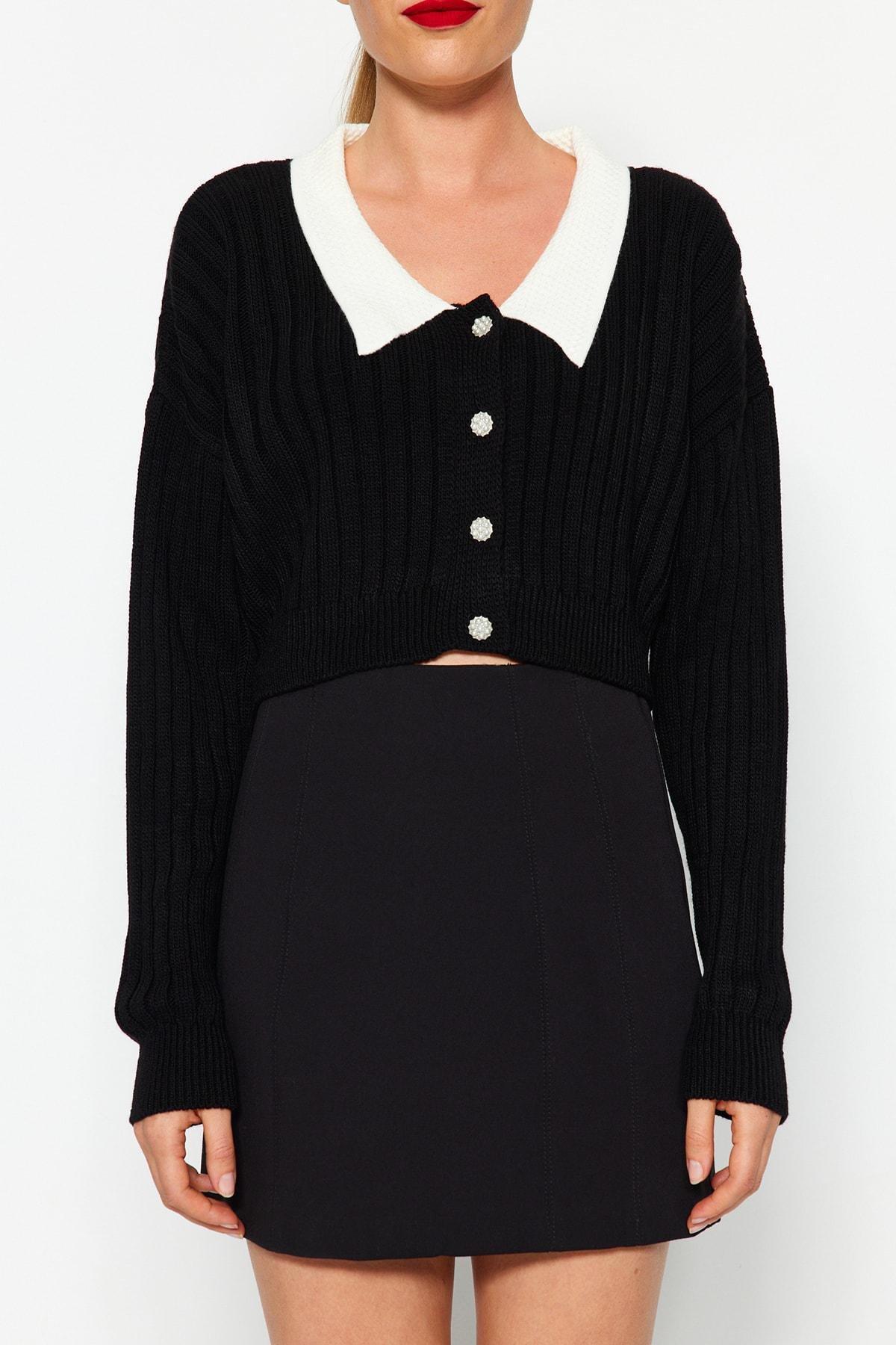 Black Regular Cardigan, , large image number 3