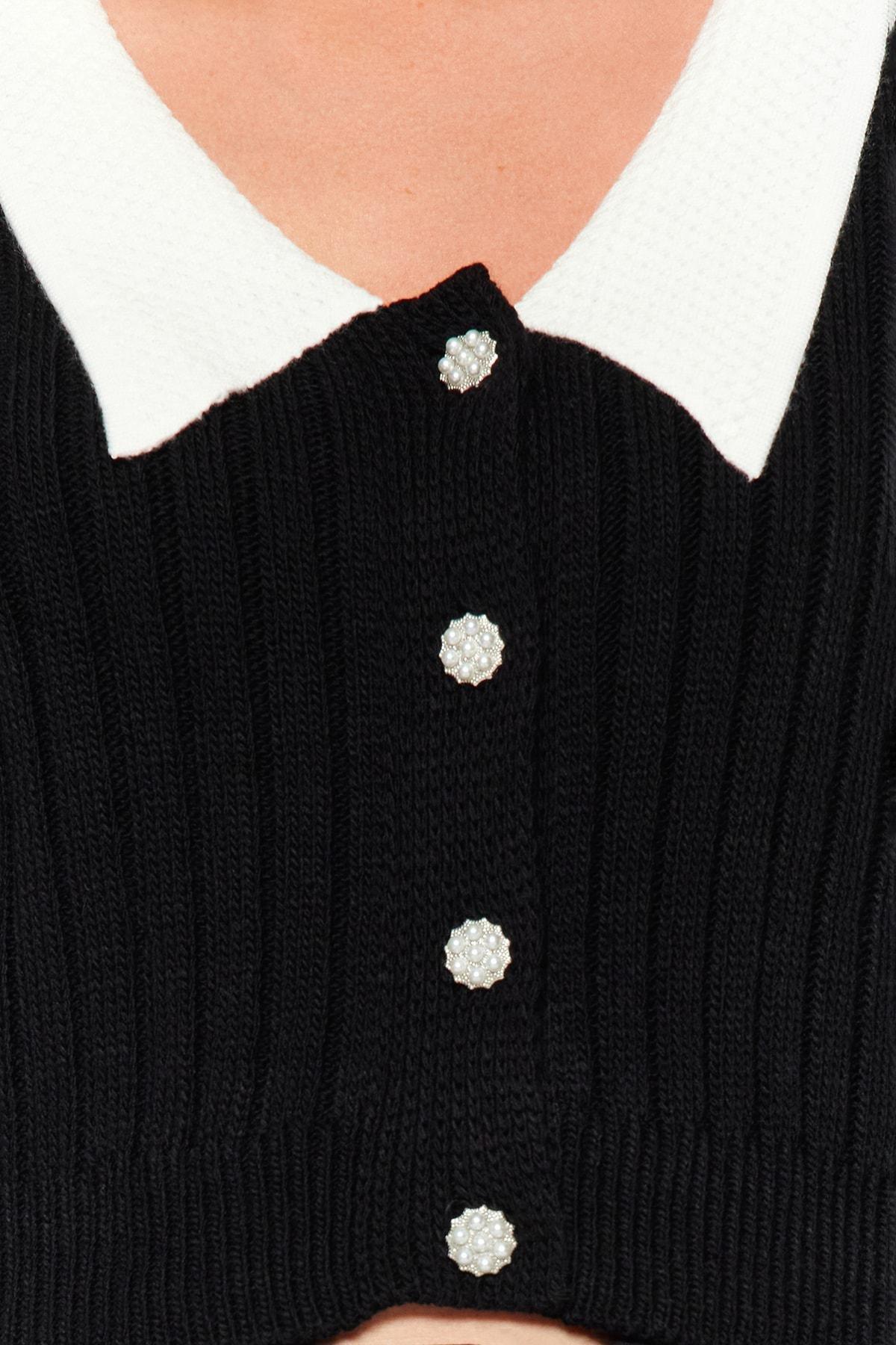 Black Regular Cardigan, , large image number 4