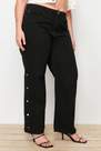 Trendyol - Black High Waist Wide Leg Plus Size Jeans