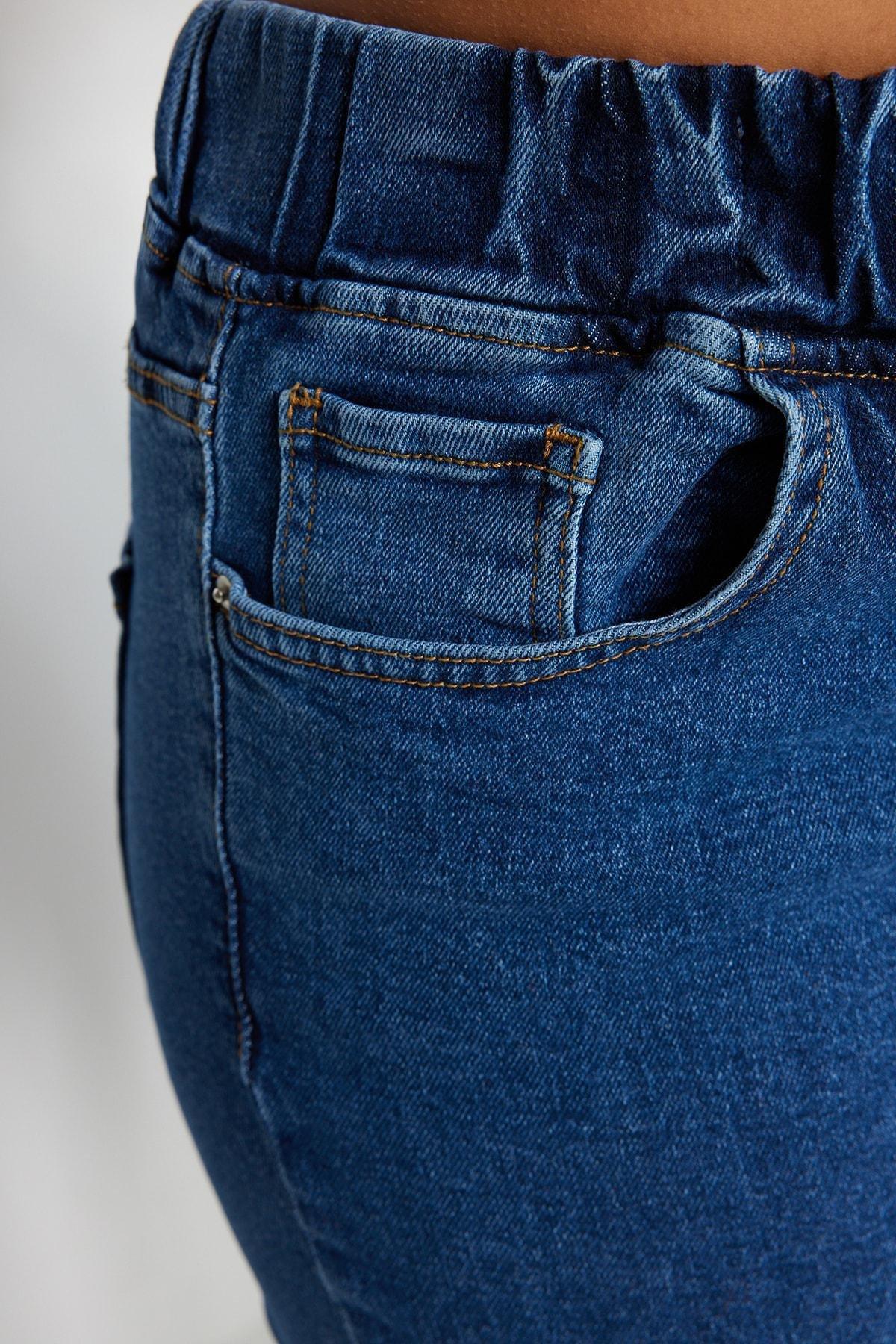 Blue Slim Plus Size Jeans, , large image number 3
