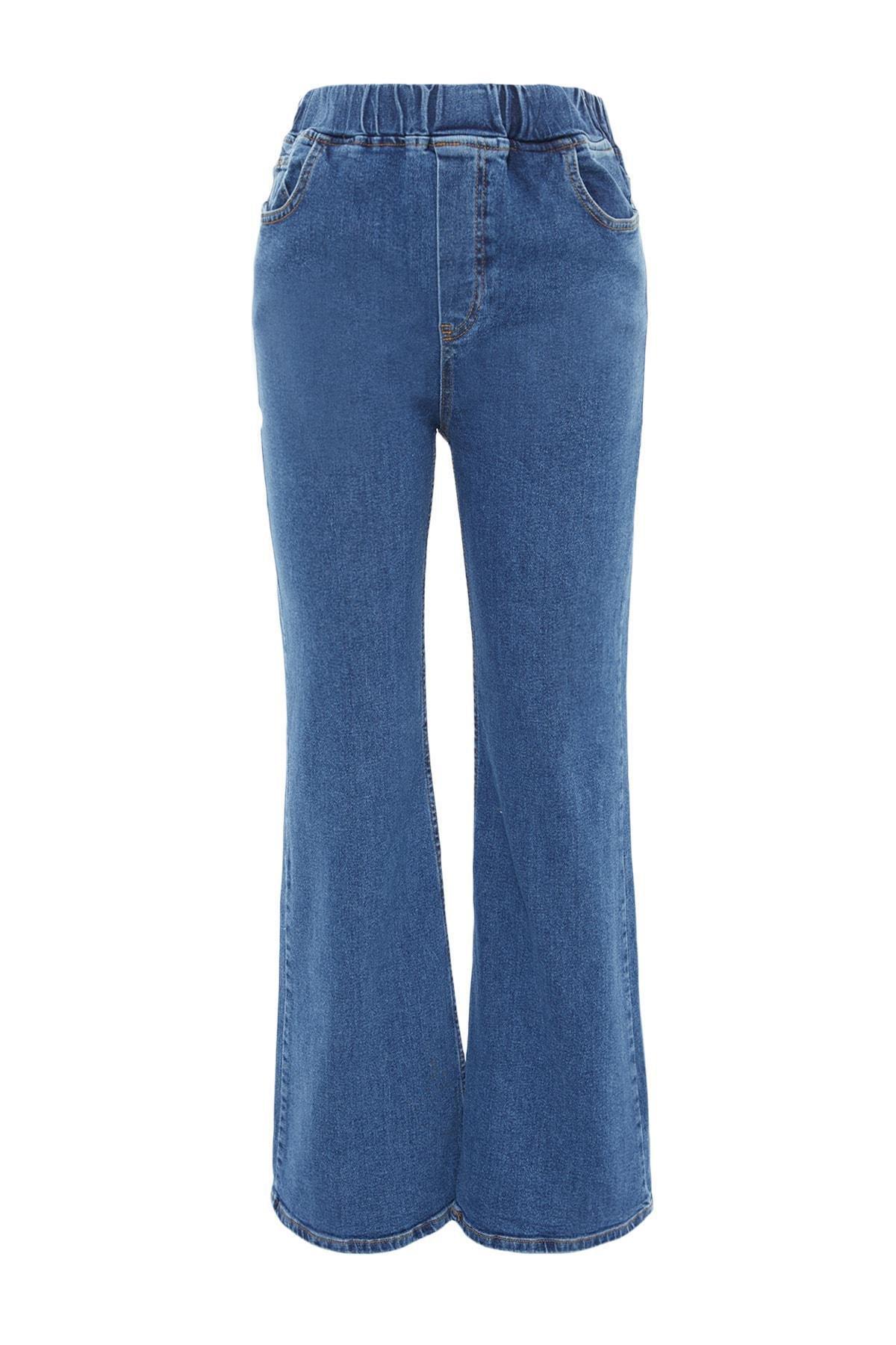 Blue Slim Plus Size Jeans, , large image number 7