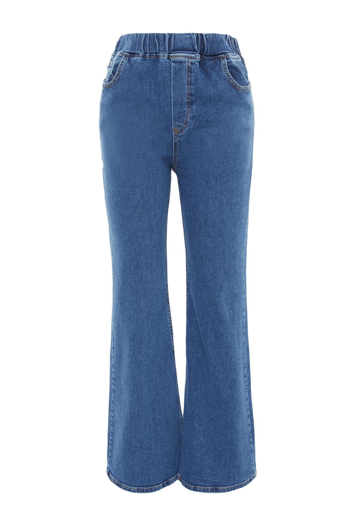 Trendyol - Blue Slim Plus Size Jeans