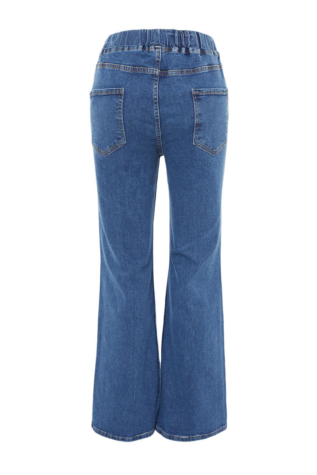 Trendyol - Blue Slim Plus Size Jeans