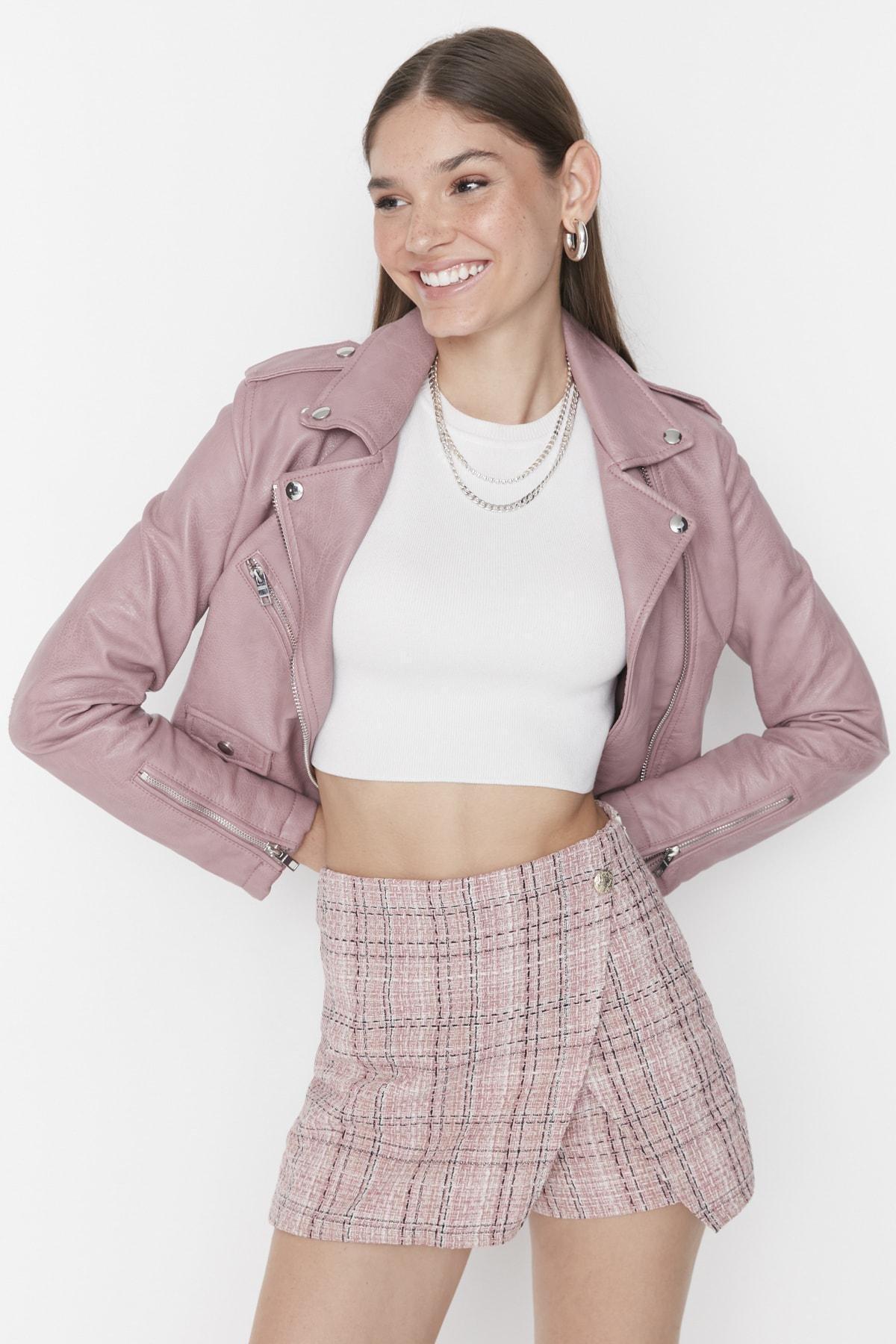 Pink High Waist Shorts, Pink, large image number 1