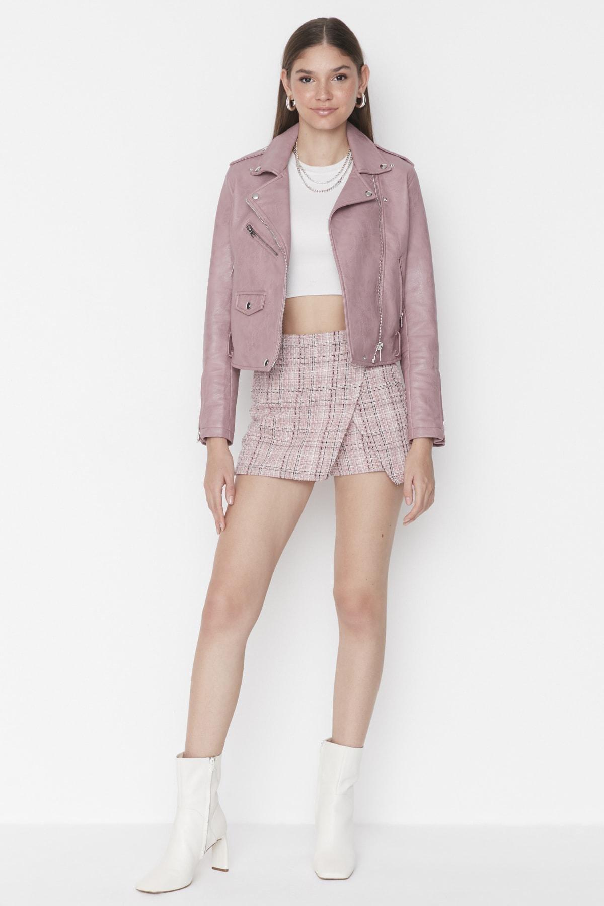 Pink High Waist Shorts, Pink, large image number 2