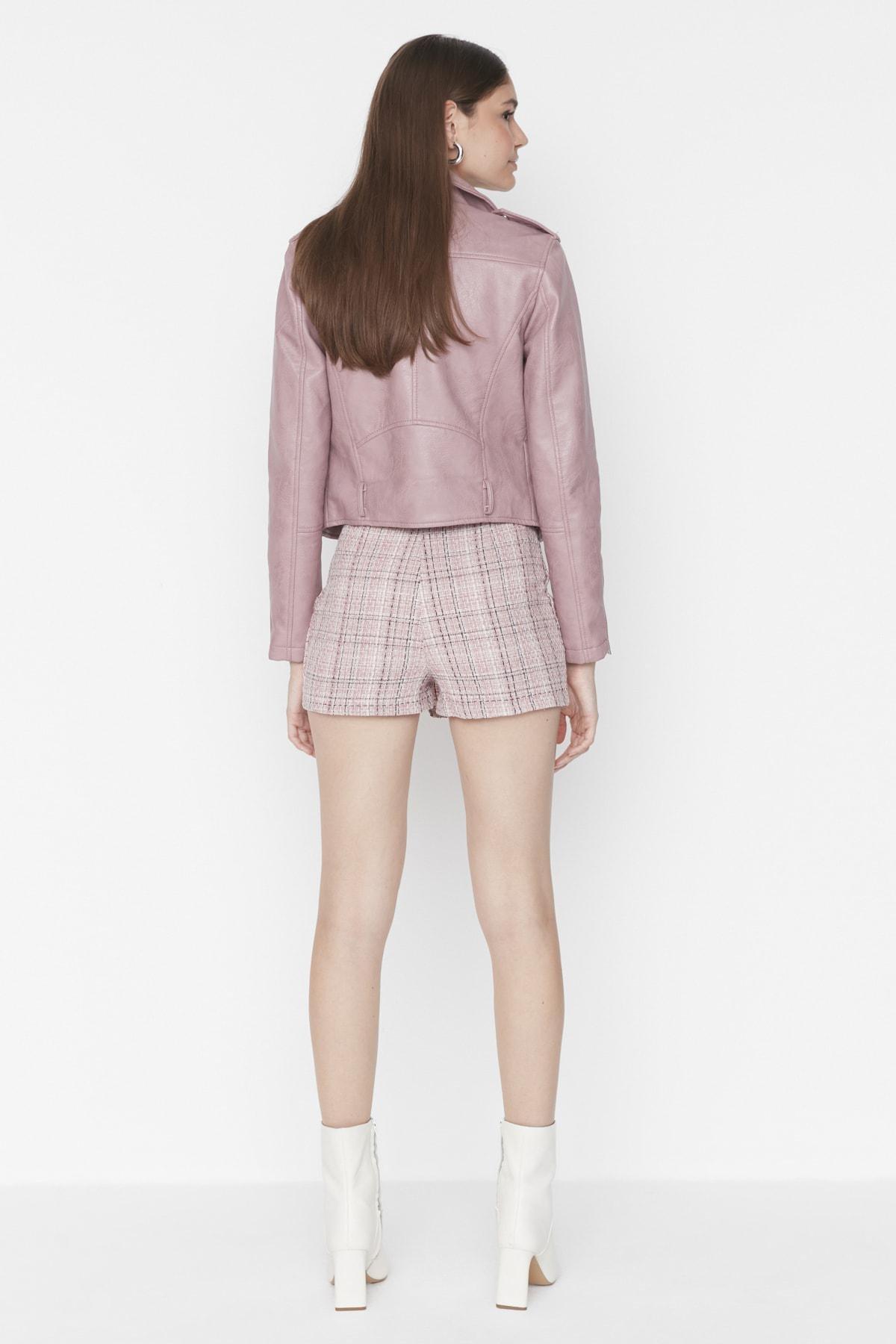 Pink High Waist Shorts, Pink, large image number 4