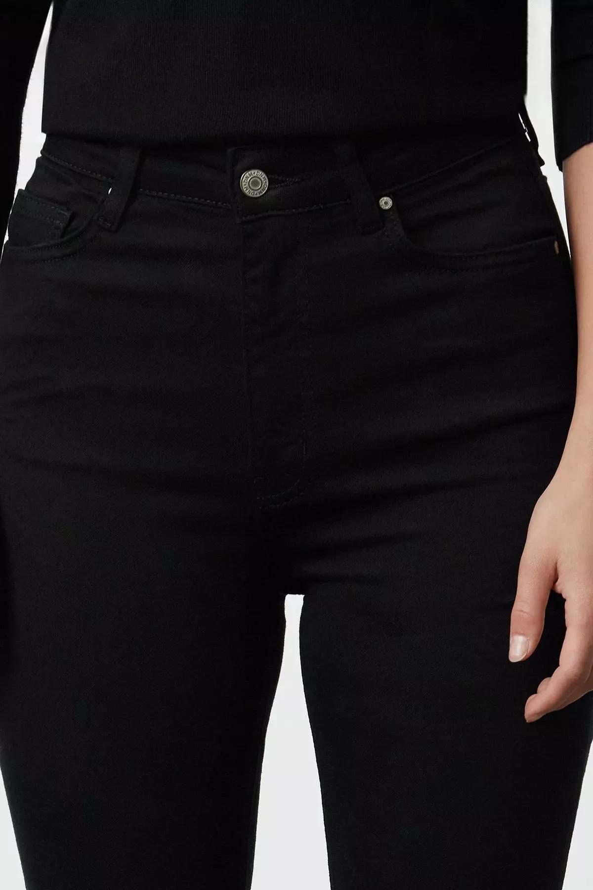 Black Bootcut High Waist Jeans, , large image number 2