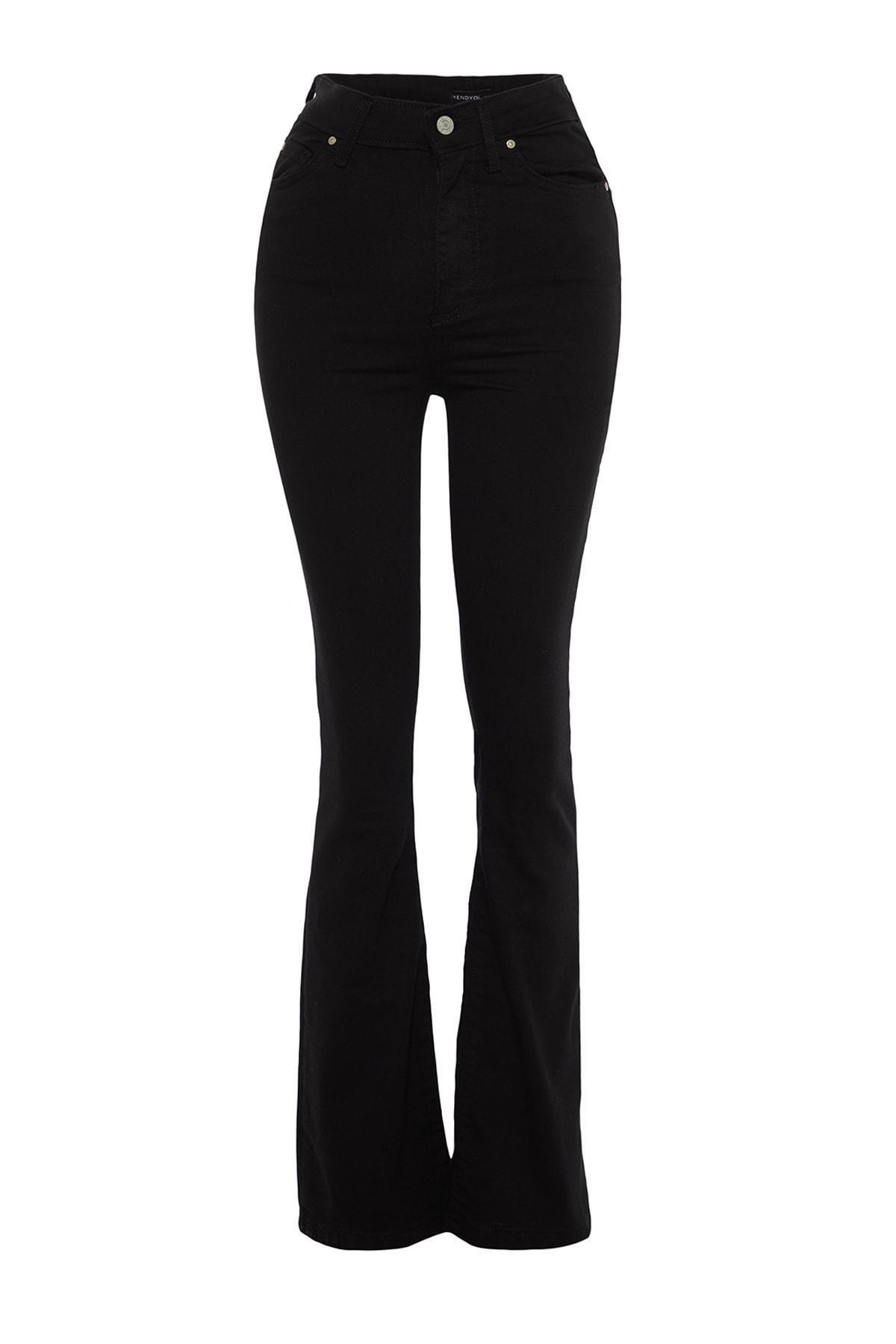Black Bootcut High Waist Jeans, , large image number 5
