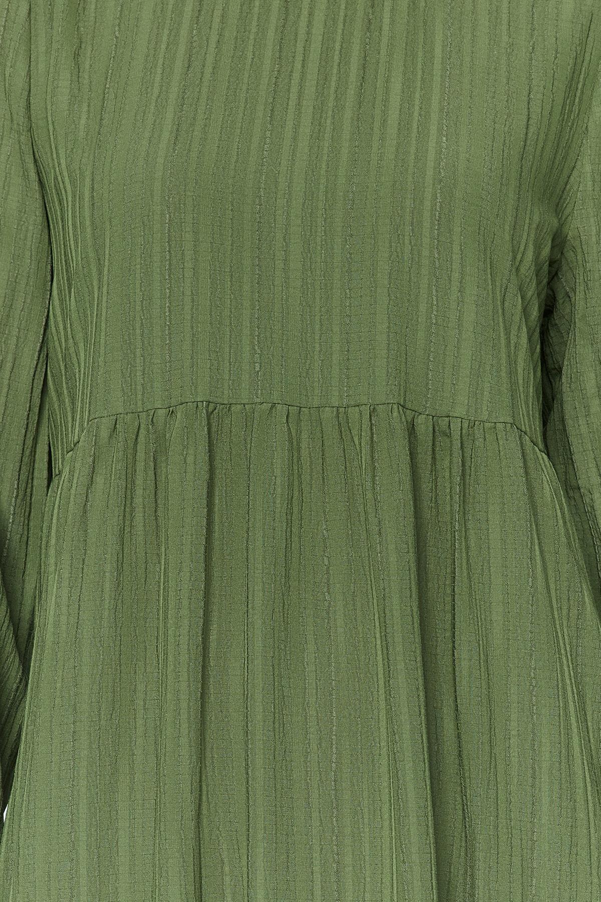 فستان بقصة على شكل حرف A، أخضر, Green, large image number 5