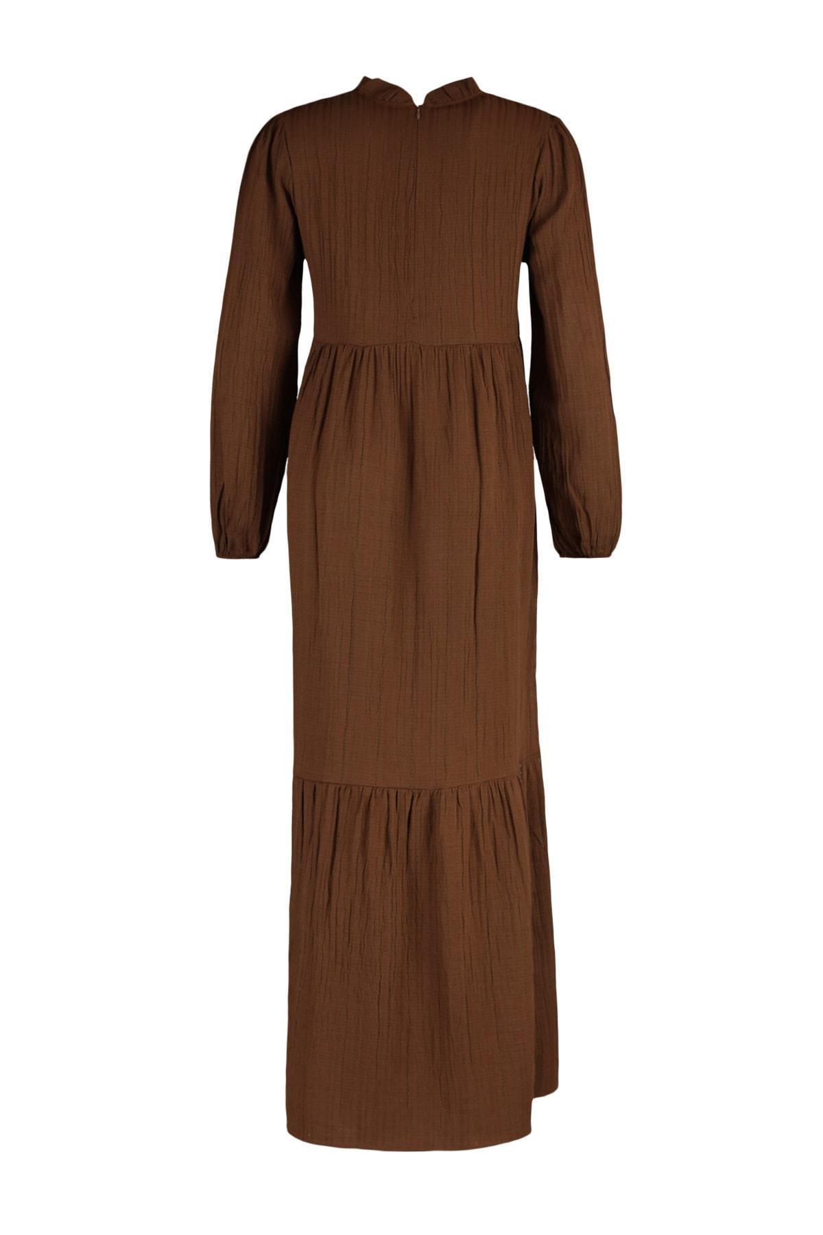 Trendyol - Brown Basic Dress