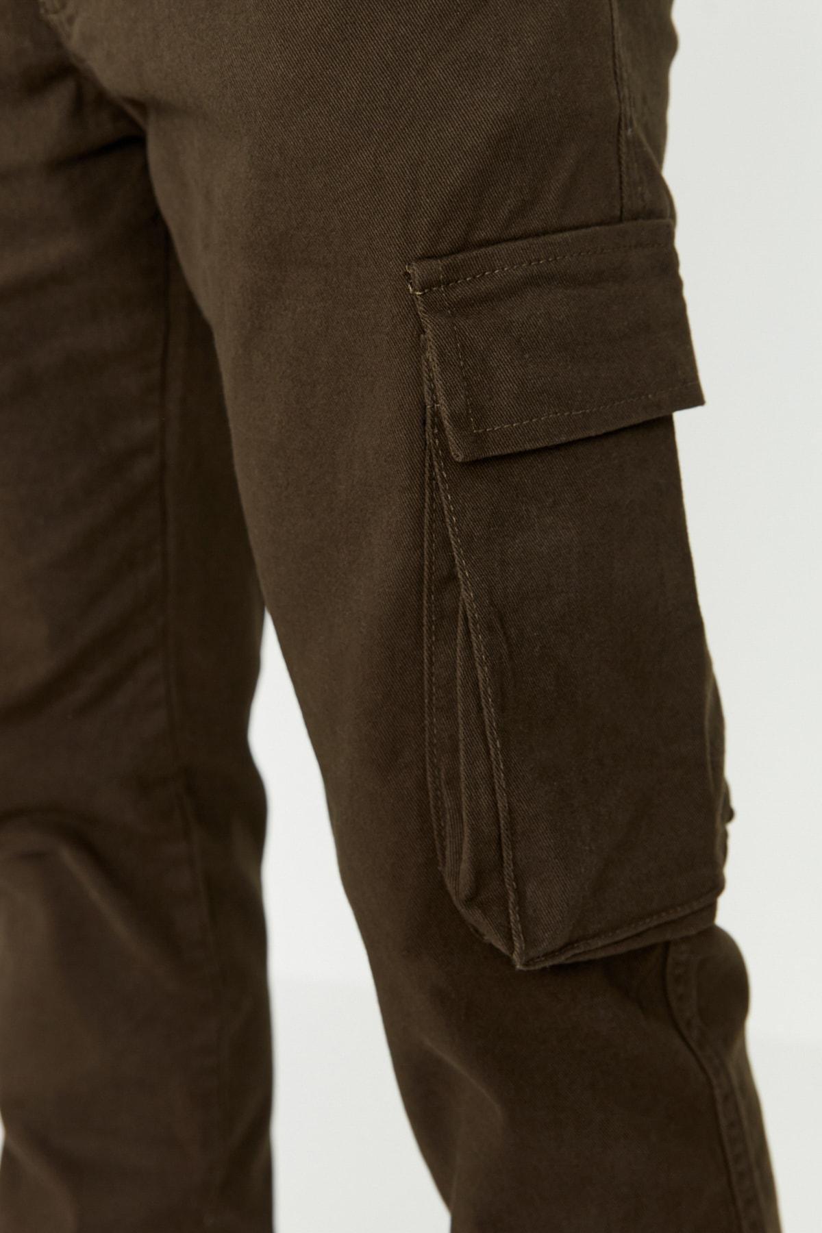 Khaki Skinny Denim Pants, , large image number 3
