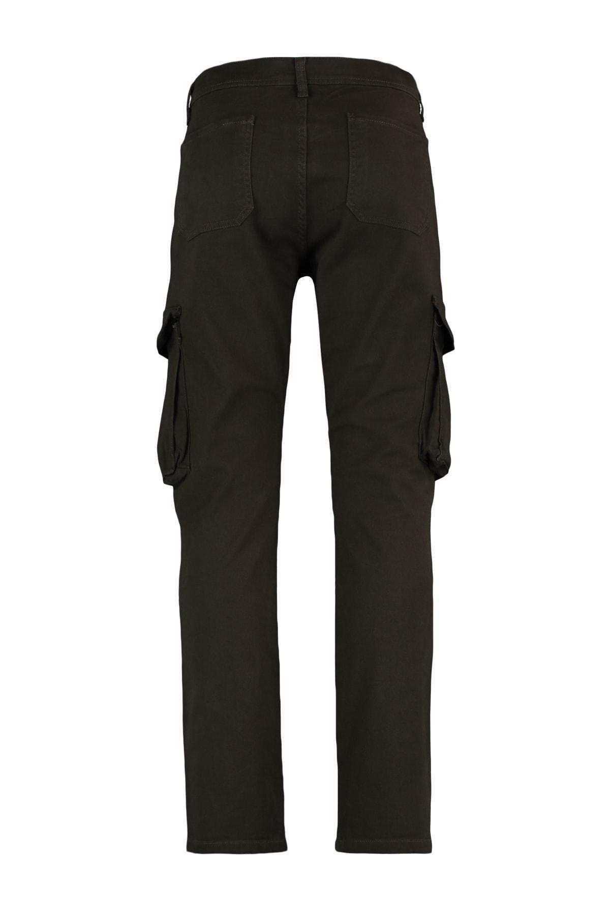 Khaki Skinny Denim Pants, , large image number 5
