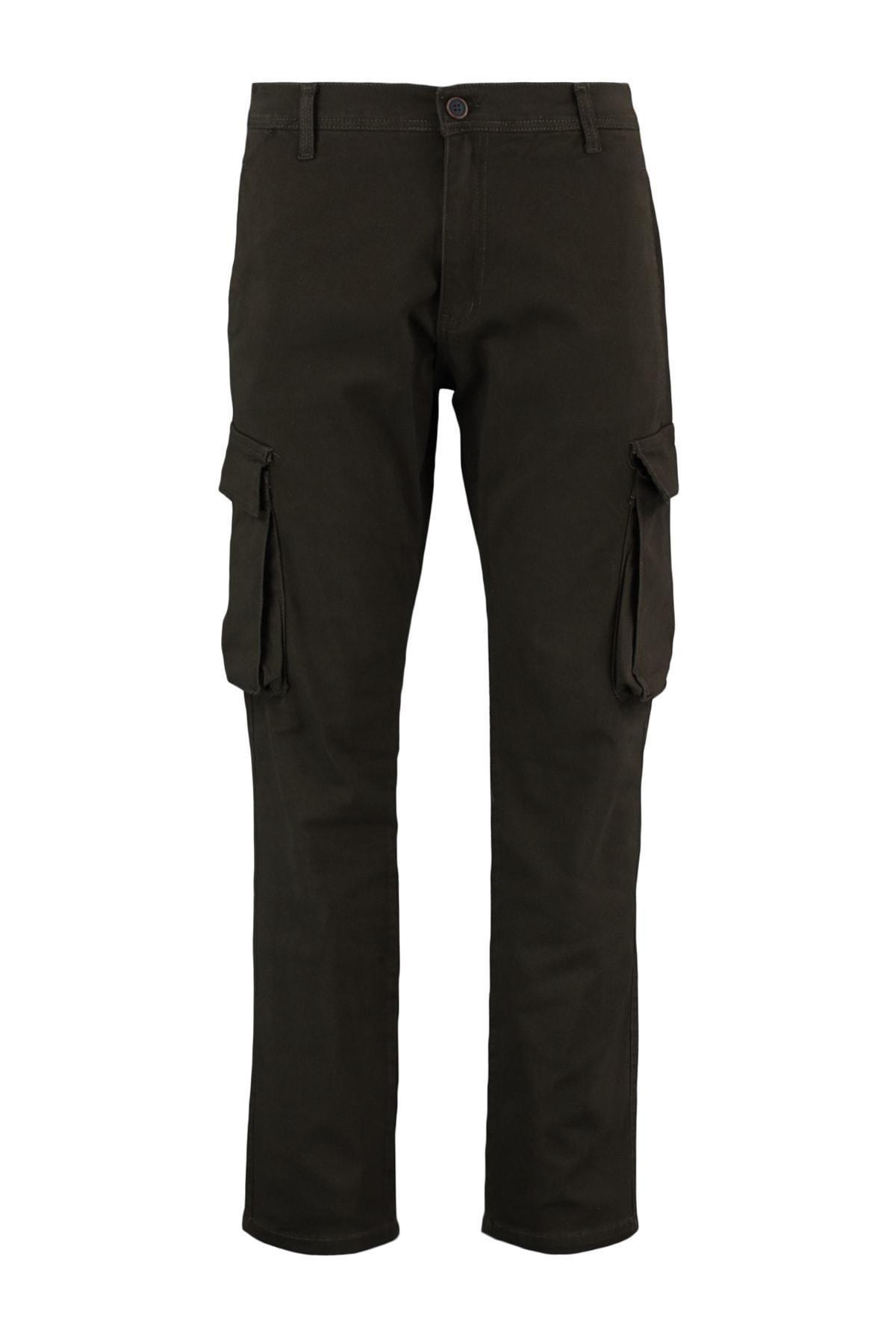 Khaki Skinny Denim Pants, , large image number 6