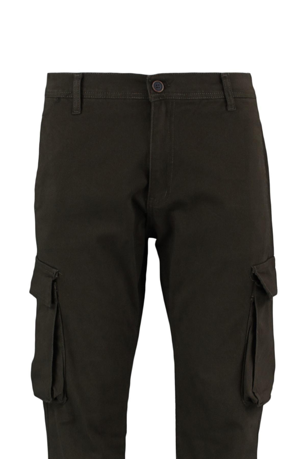 Khaki Skinny Denim Pants, , large image number 7