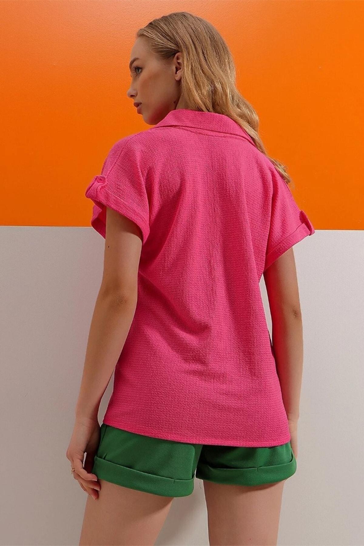 Pink Collar Shirt, Pink, large image number 3
