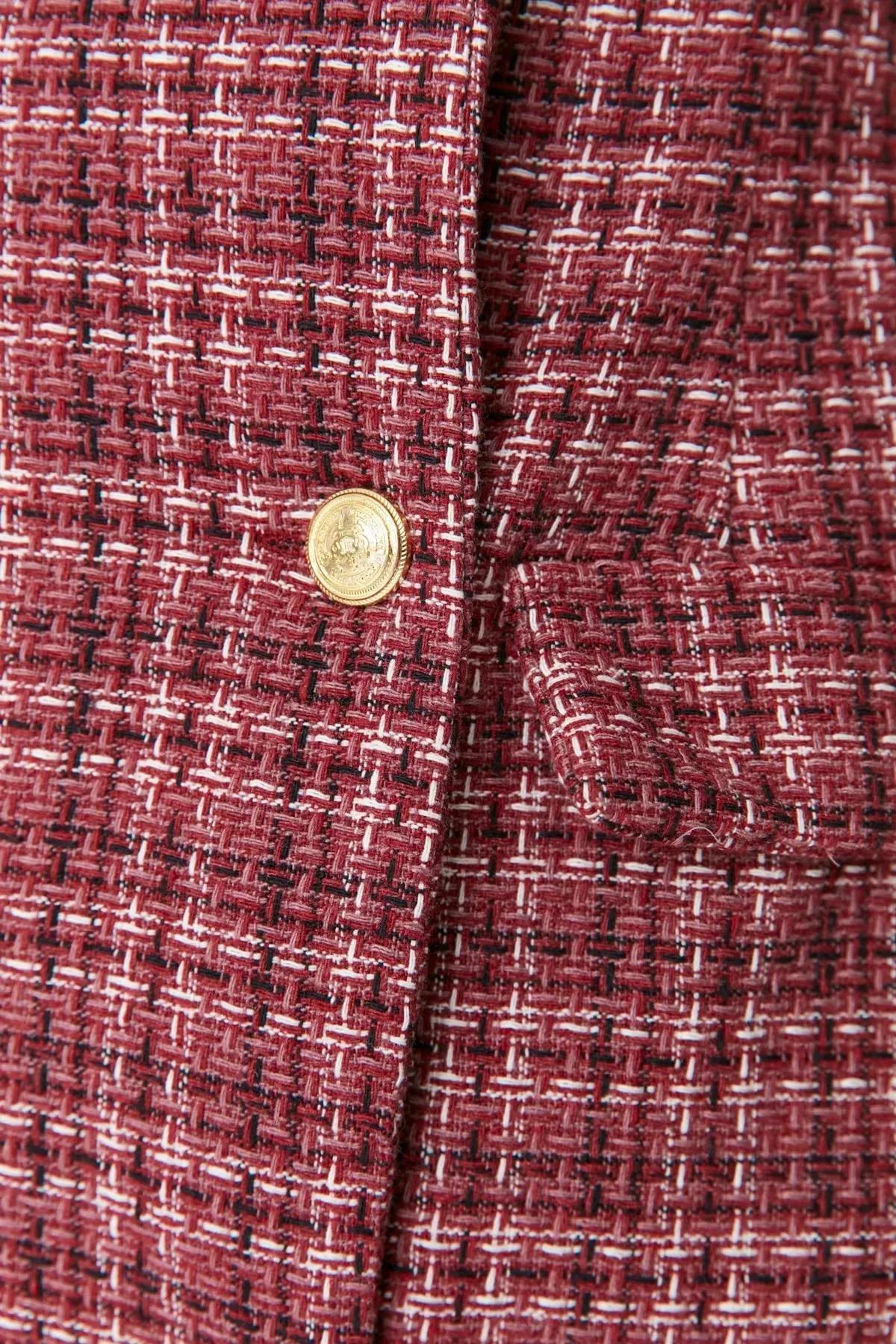 Multicolour Plaid Lapel Collar Dress, , large image number 3
