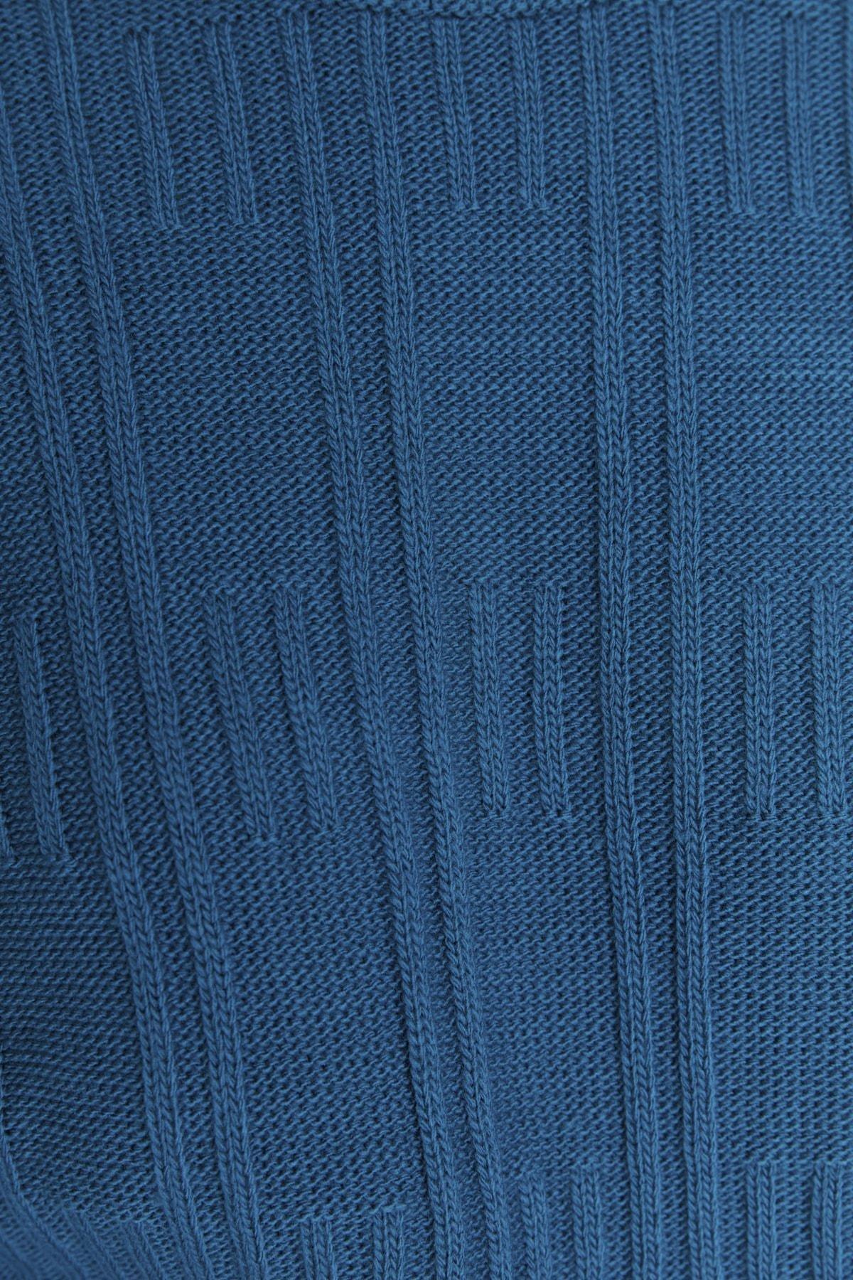 Blue Knitted Crew Neck Co-Ord Set, , large image number 3