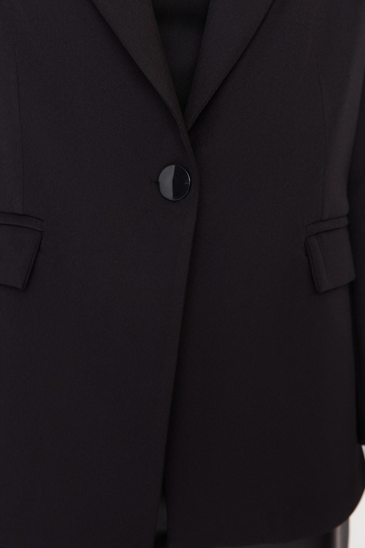 Black Fitted Blazer, , large image number 3