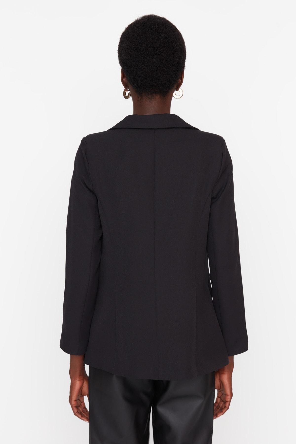 Black Fitted Blazer, , large image number 4