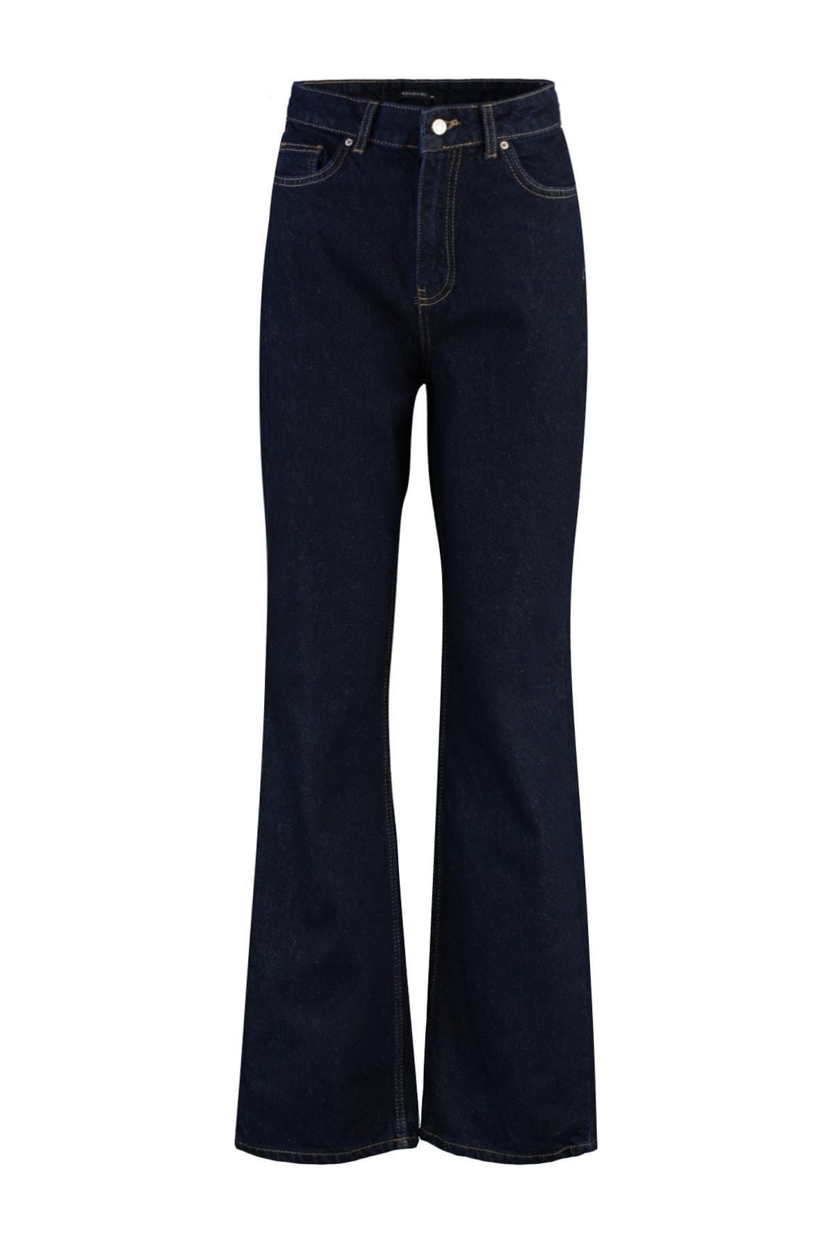Blue Straight High Waist Jeans, , large image number 5