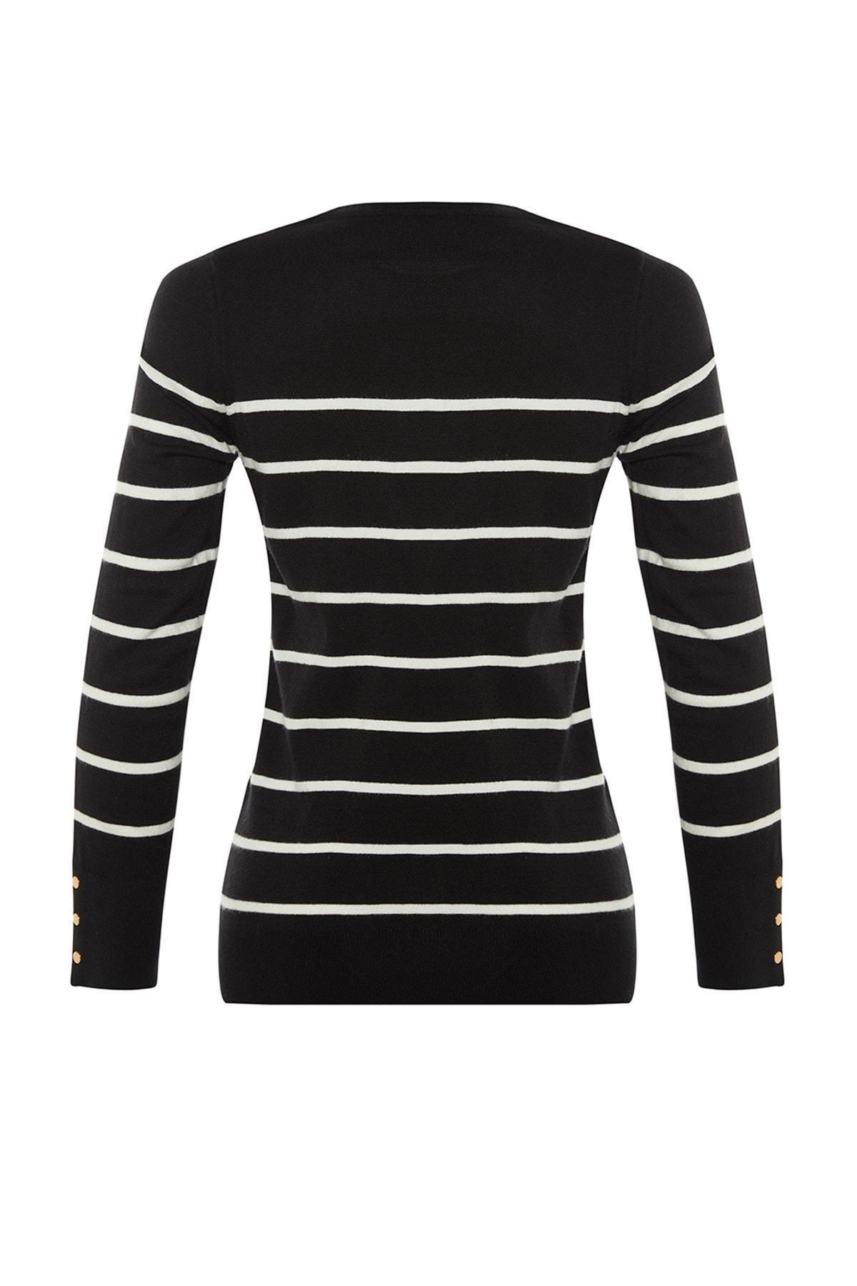 Trendyol - Black Striped Sweater