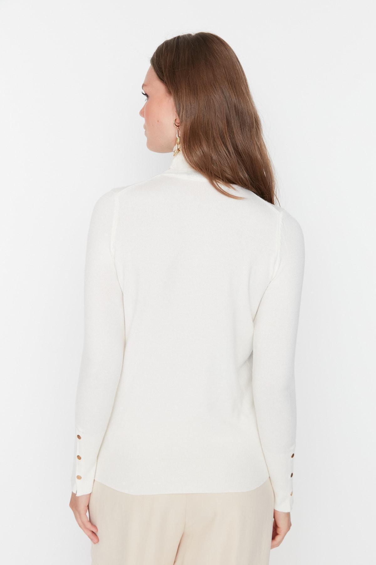 Ecru Turtleneck Sweater, , large image number 5