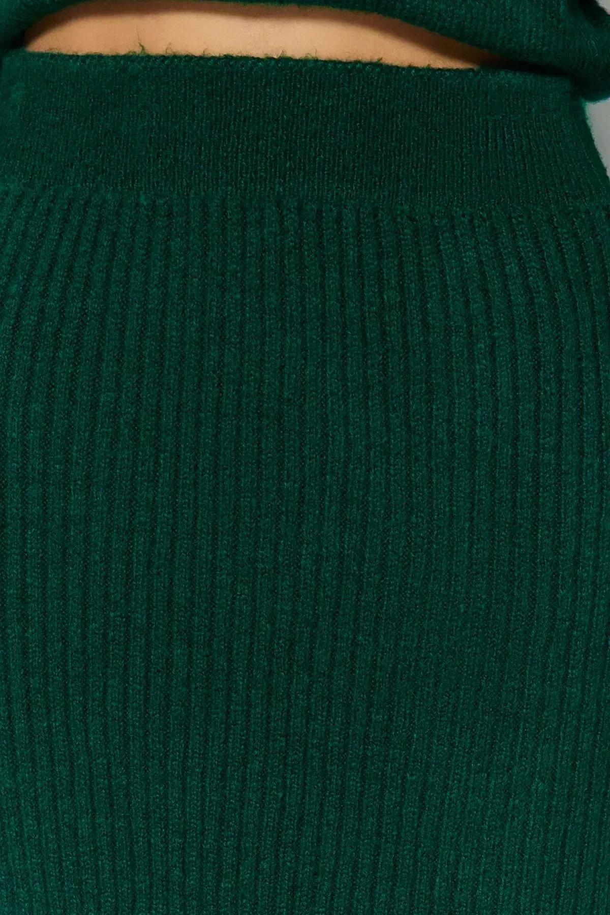 Green Crew Neck Bodycon Co-Ord Set, Green, large image number 4