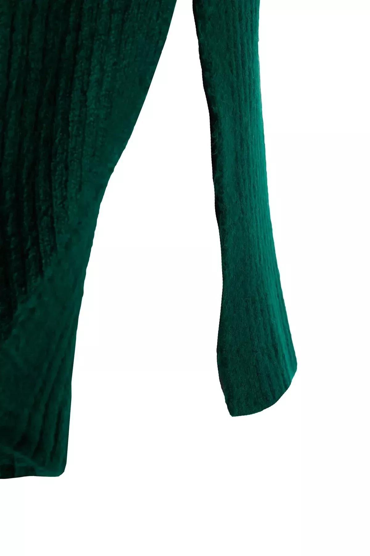 Green Crew Neck Bodycon Co-Ord Set, , large image number 6