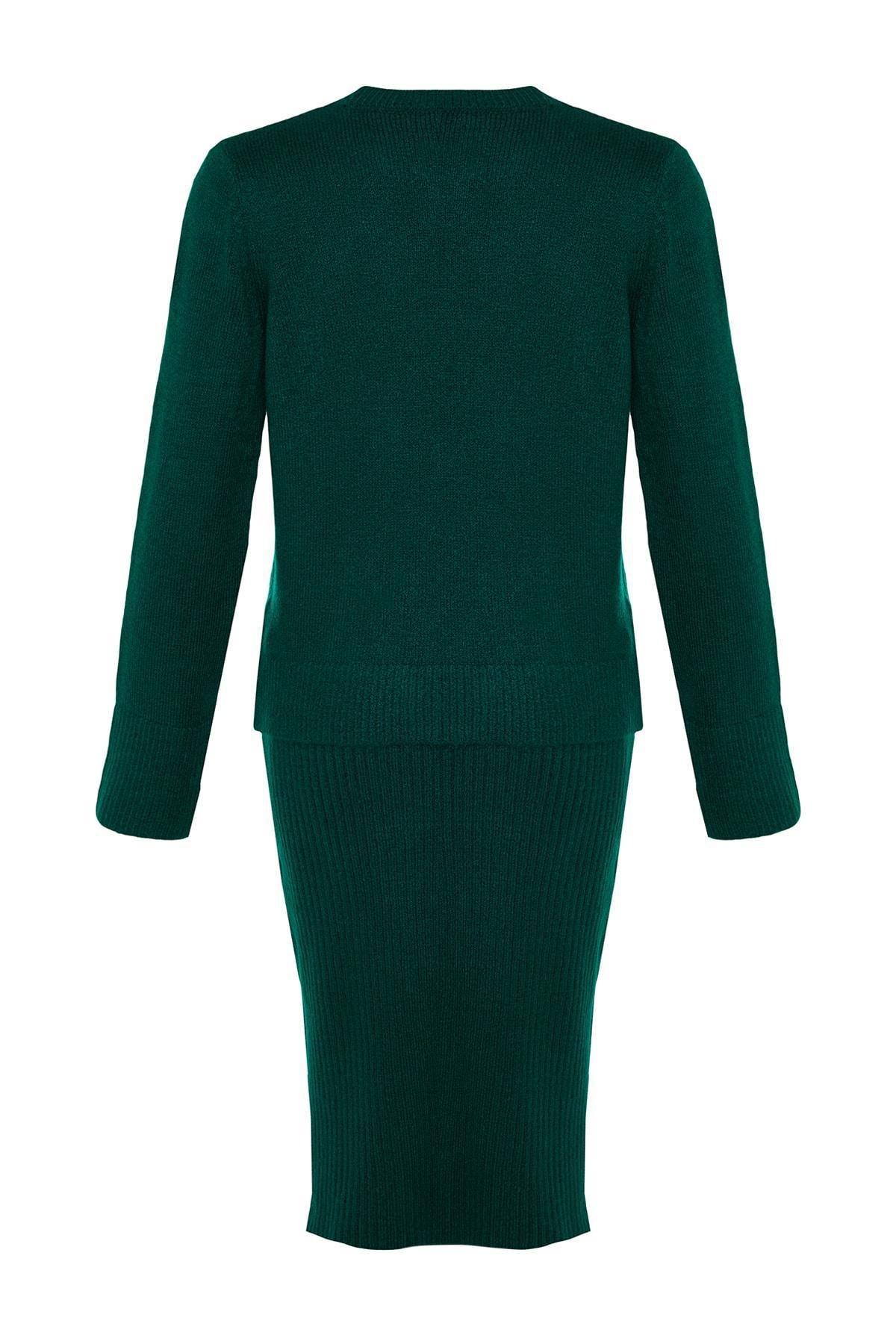 Green Crew Neck Bodycon Co-Ord Set, , large image number 7